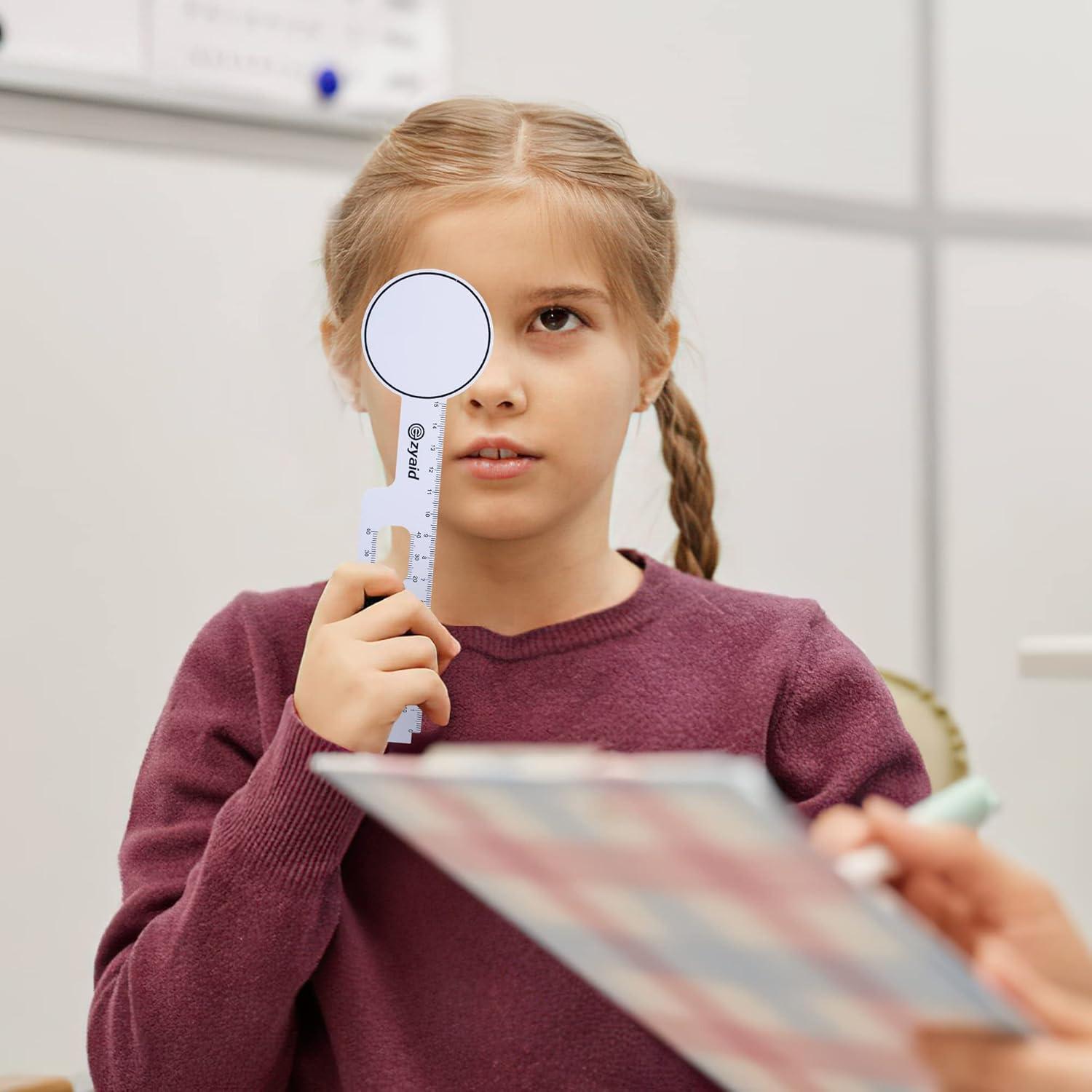 Kit de Examen de Ojos Ezyaid - Carta de Snellen 1.83m, Oclusor y Regla PD