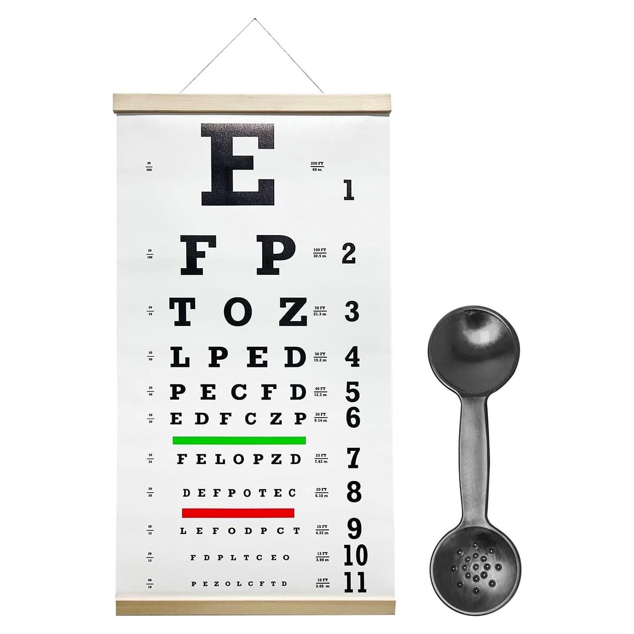 Carta de la Vista Snellen Cualfec con Oclusor 30.4x6x3.3cm