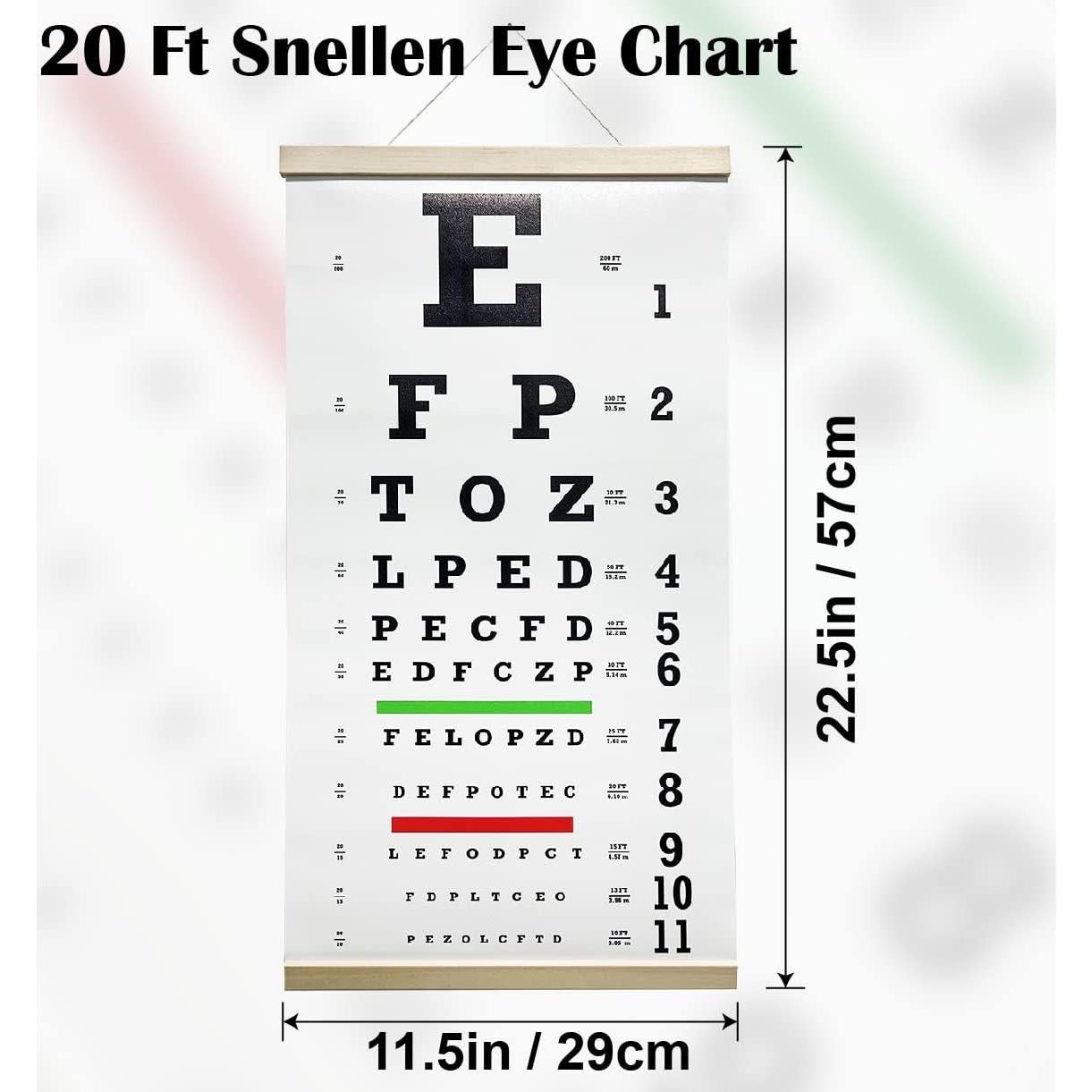 Carta de la Vista Snellen Cualfec con Oclusor 30.4x6x3.3cm