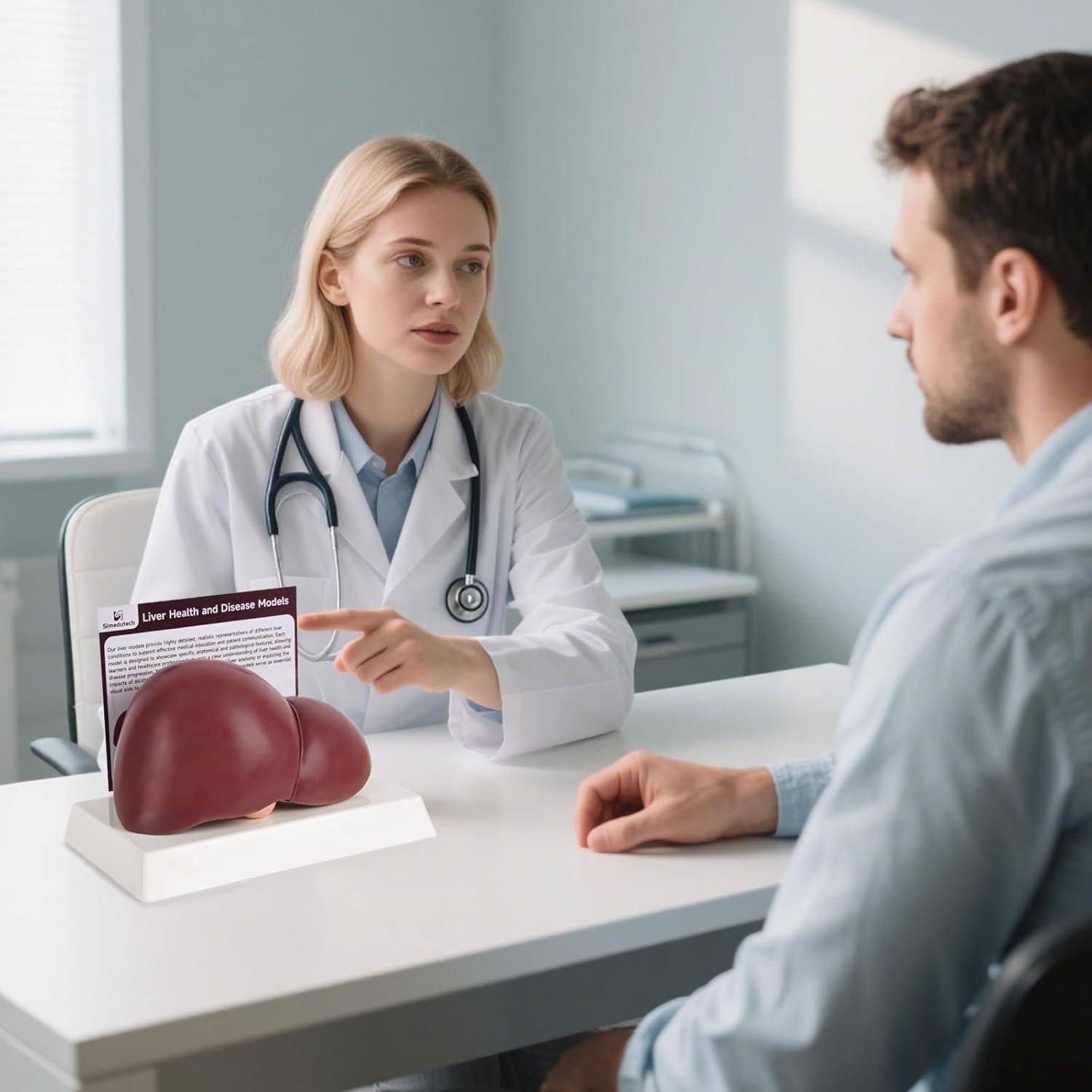 Modelo de Anatomía del Hígado Humano en Silicona 25.9x17 cm