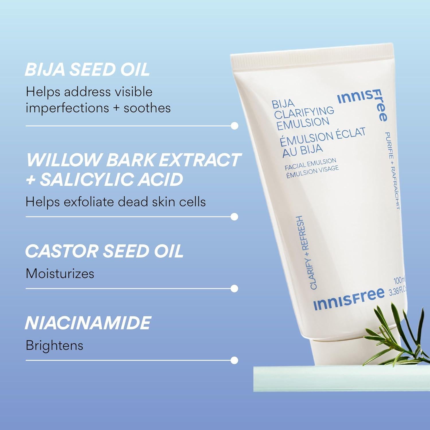 Emulsión Clarificante Innisfree Bija con Ácido Salicílico 132g
