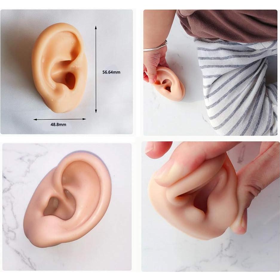 Modelo de Oreja de Silicona Suave CHUANCI Par Negro