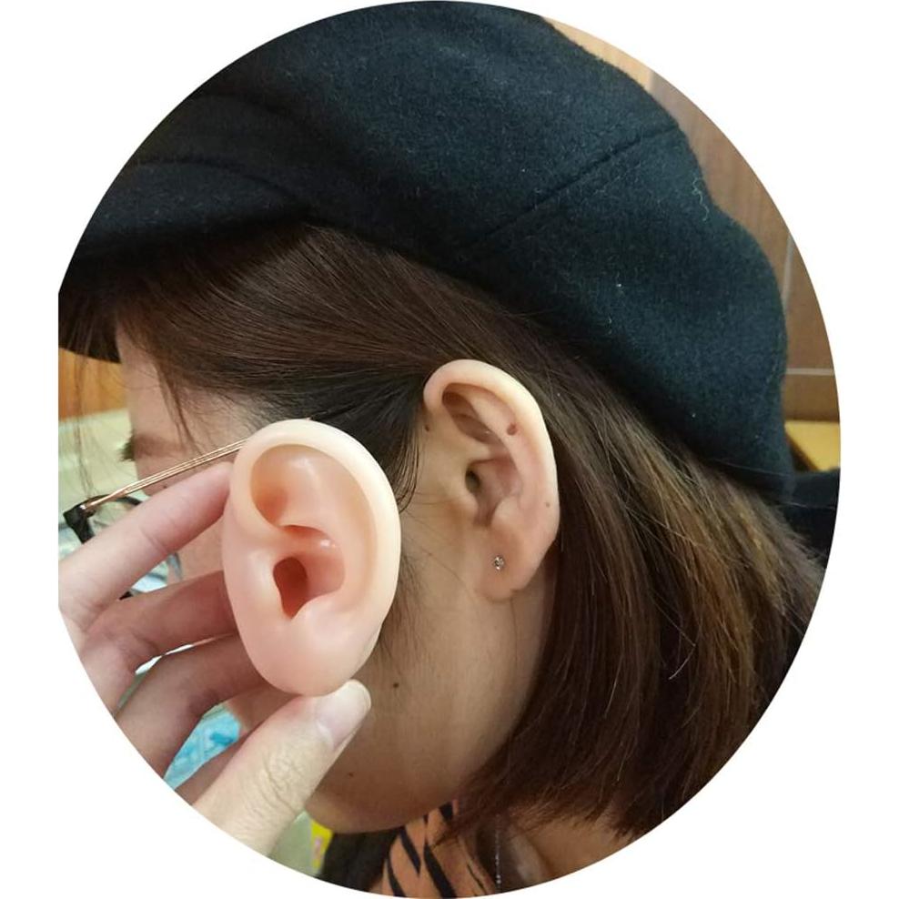 Modelo de Oreja de Silicona Suave CHUANCI Par Negro