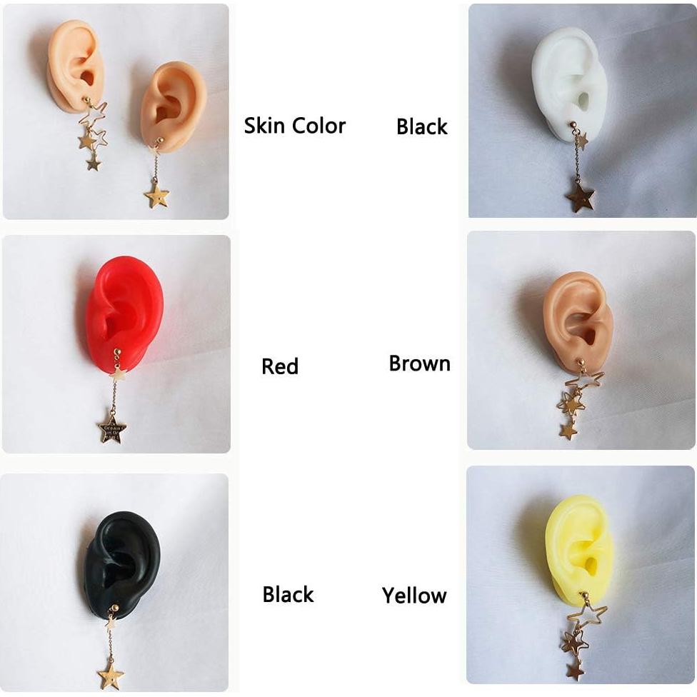 Modelo de Oreja de Silicona Suave CHUANCI Par Negro