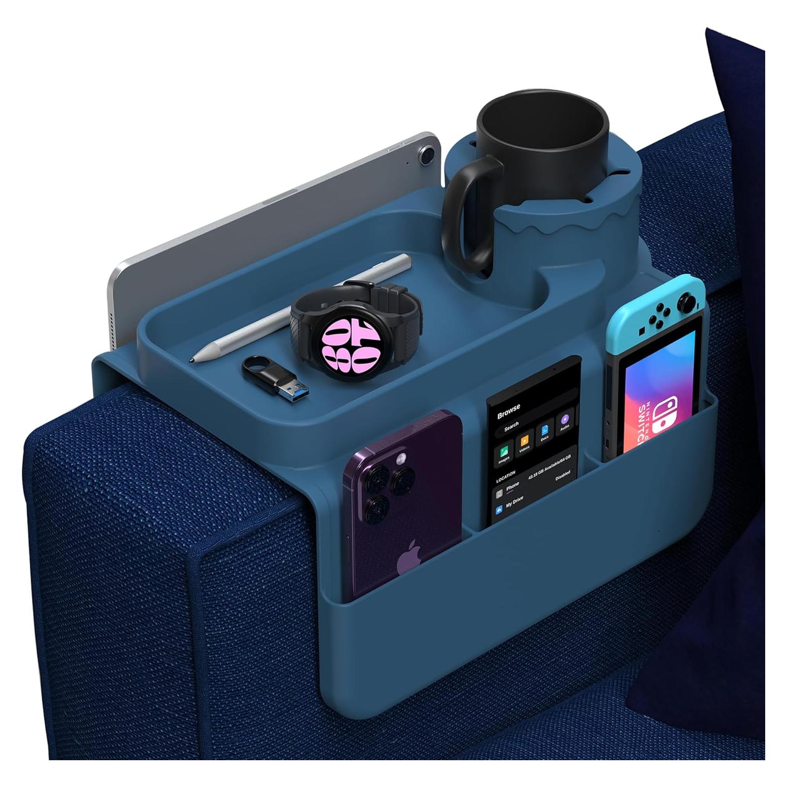 Soporte para Taza Cbcuyle SFB-BL-C Silicona Azul con Bolsillos