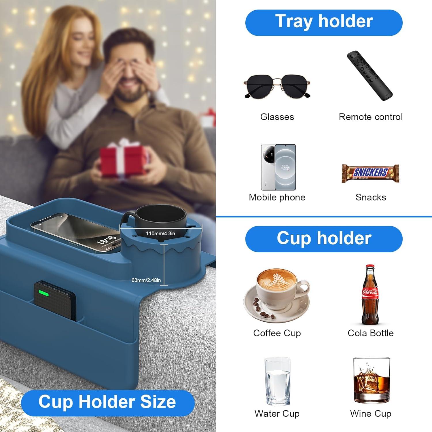 Soporte para Taza Cbcuyle SFB-BL-C Silicona Azul con Bolsillos