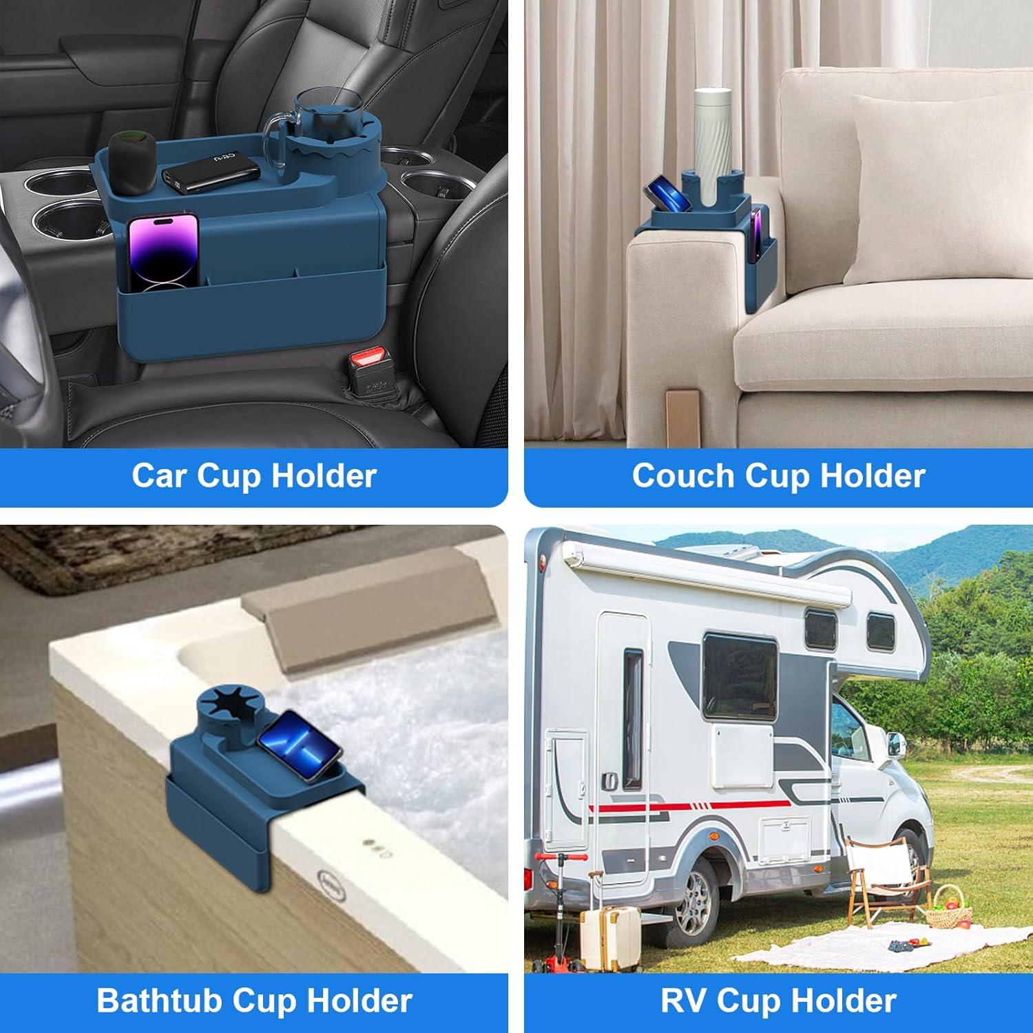 Soporte para Taza Cbcuyle SFB-BL-C Silicona Azul con Bolsillos