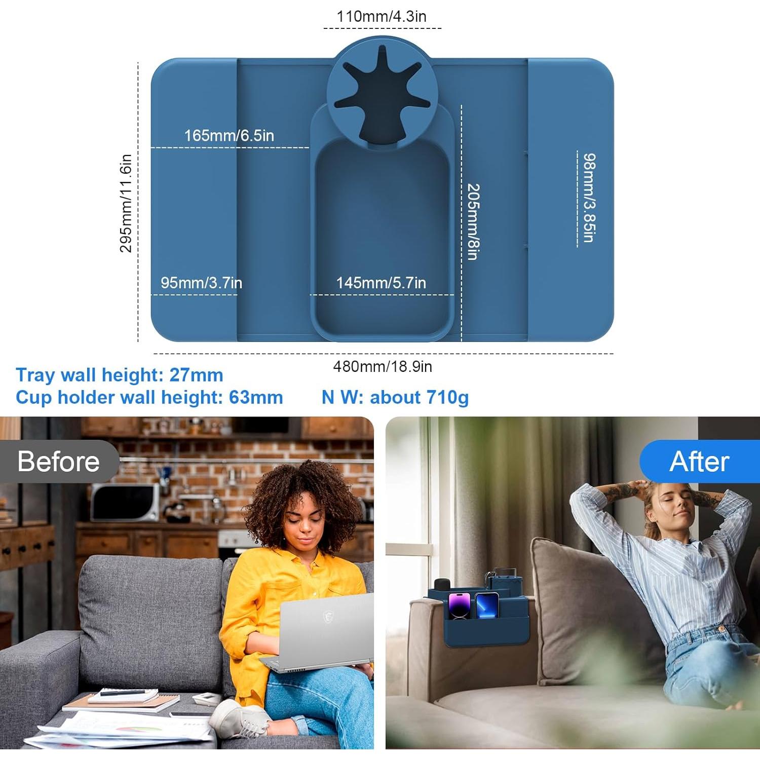 Soporte para Taza Cbcuyle SFB-BL-C Silicona Azul con Bolsillos