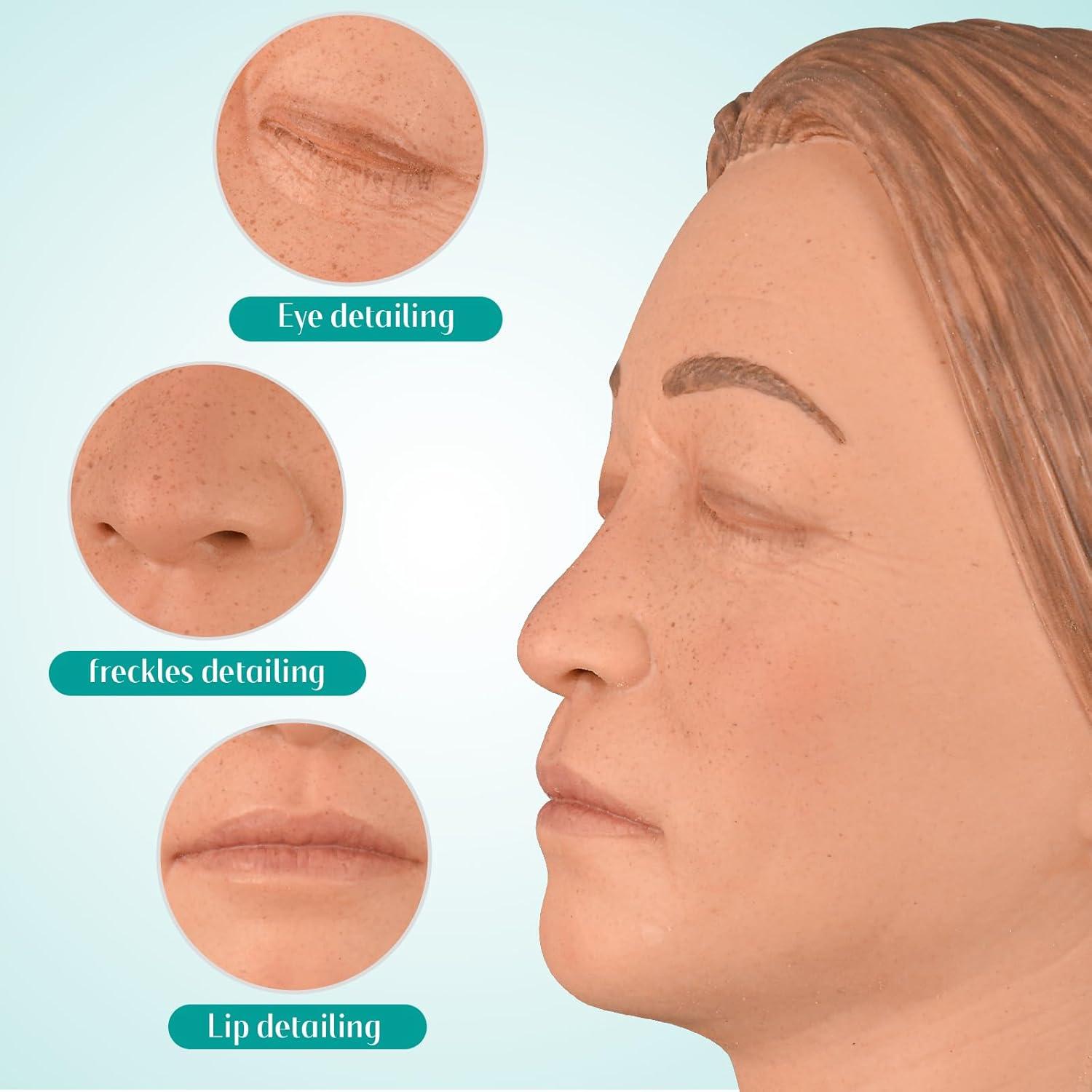 Maniquí de Silicona para Entrenamiento de Inyecciones Faciales