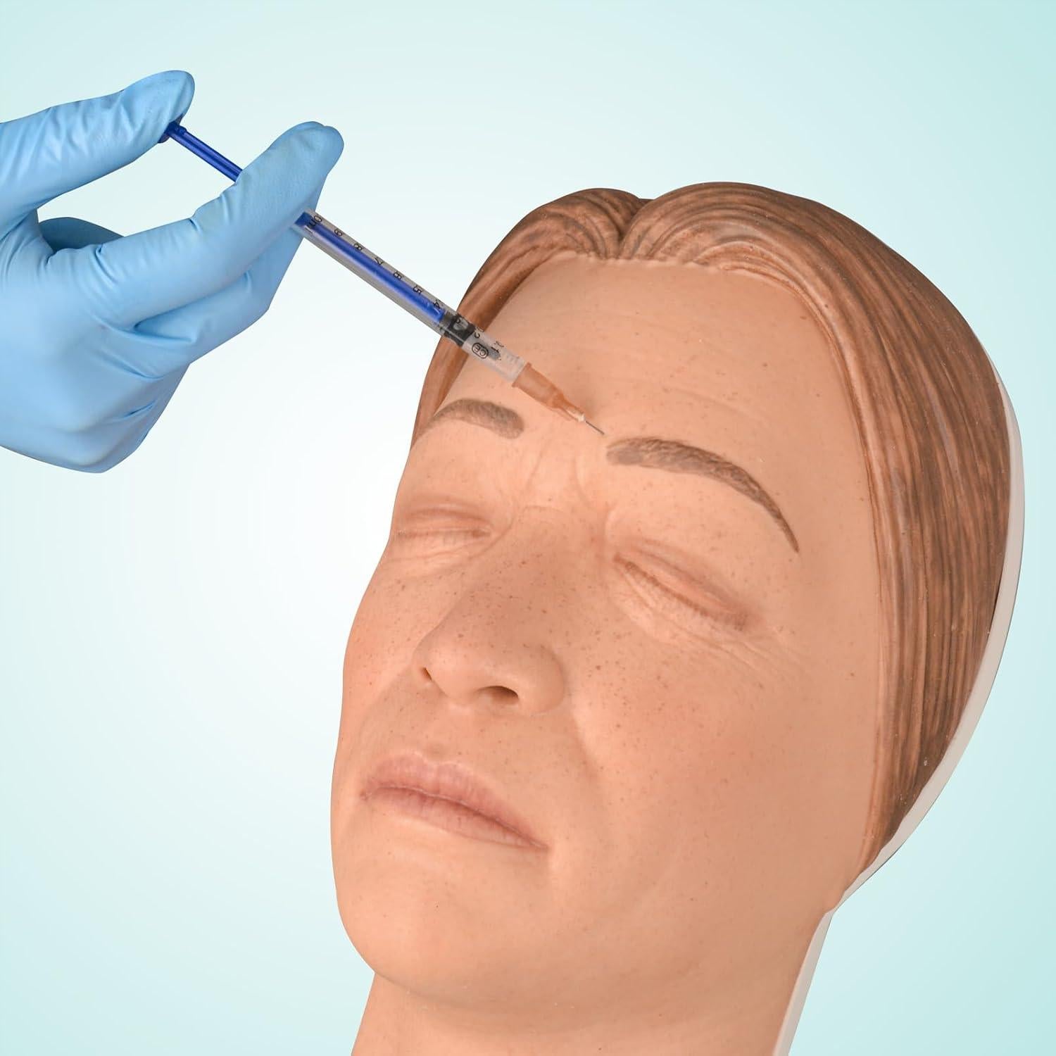 Maniquí de Silicona para Entrenamiento de Inyecciones Faciales