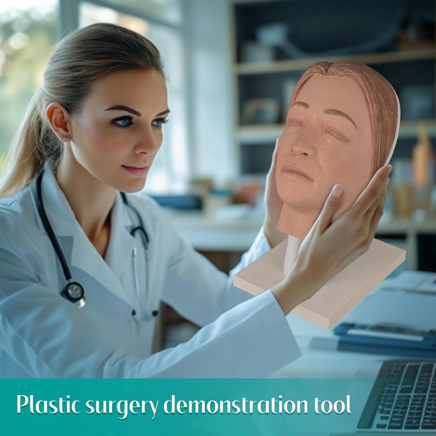Maniquí de Silicona para Entrenamiento de Inyecciones Faciales