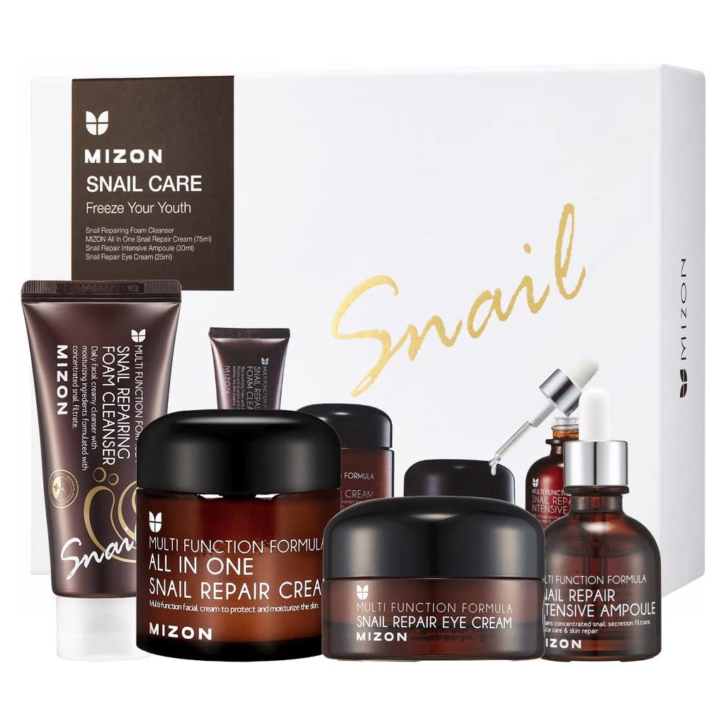 Set de Cuidado de Piel Coreano MIZON con Crema y Limpiador