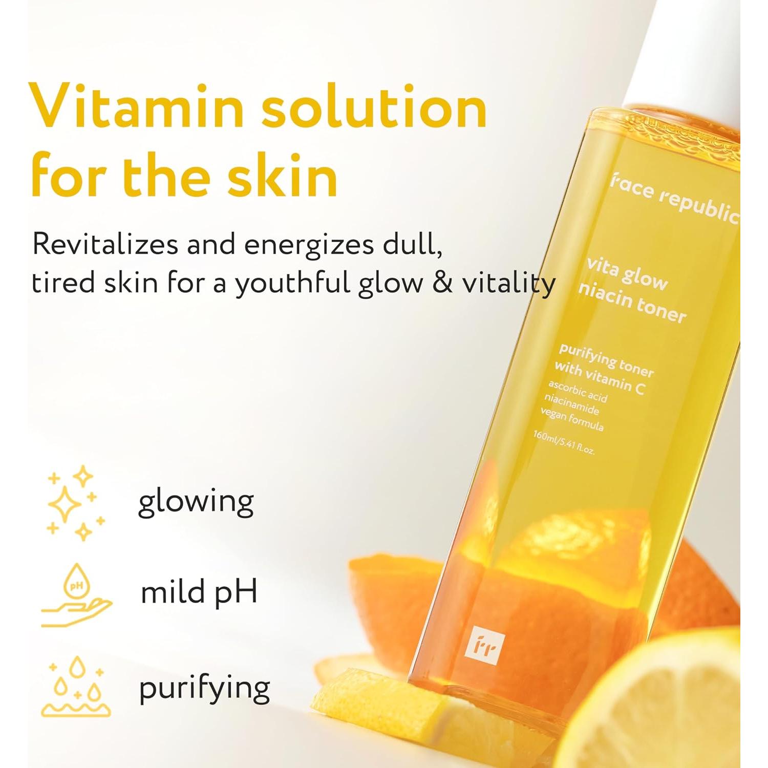 Tónico Iluminador Face Republic Vita Glow 160ml - Niacinamida