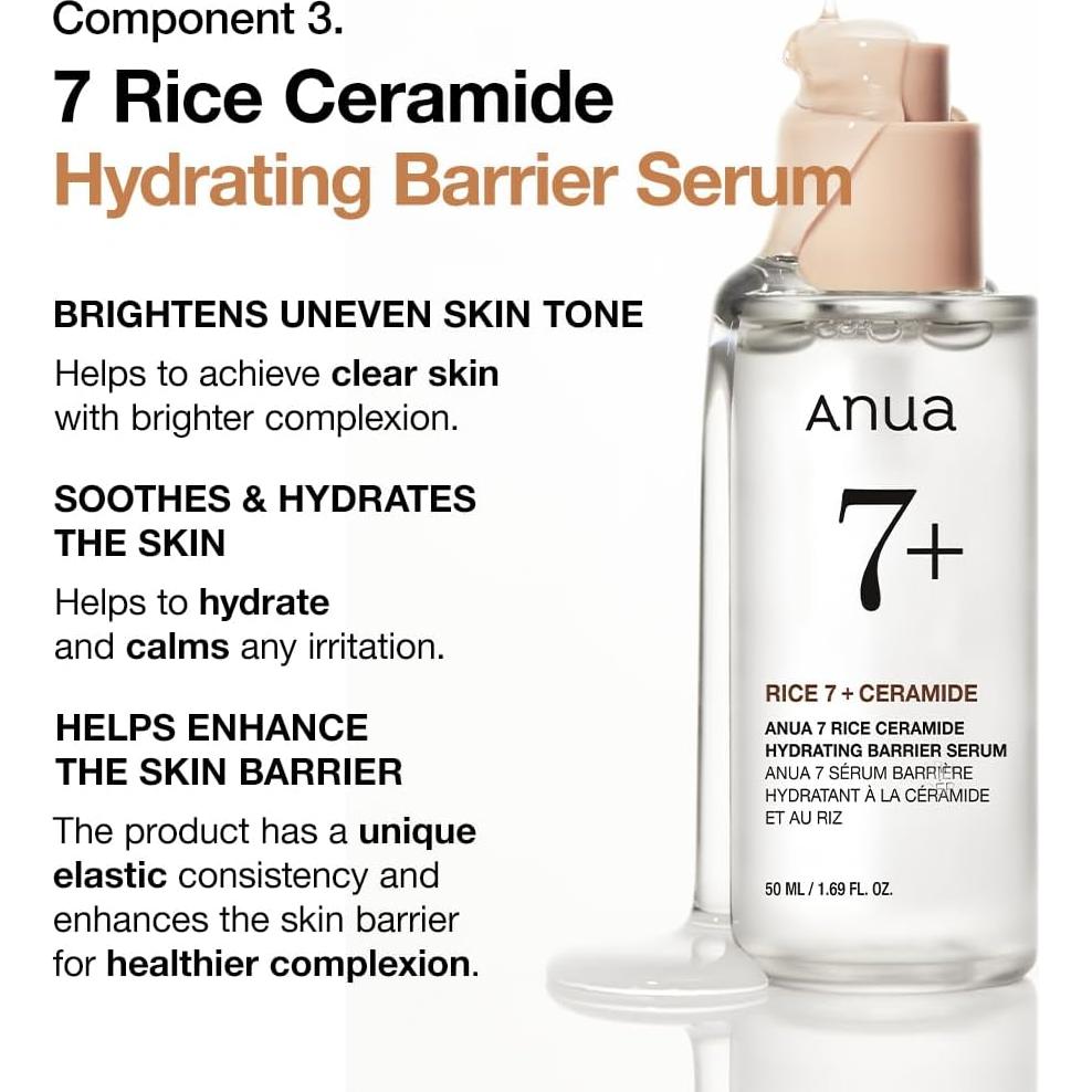 Conjunto de Cuidado Facial Anua: Polvo Limpiador y Tónico Hidratante