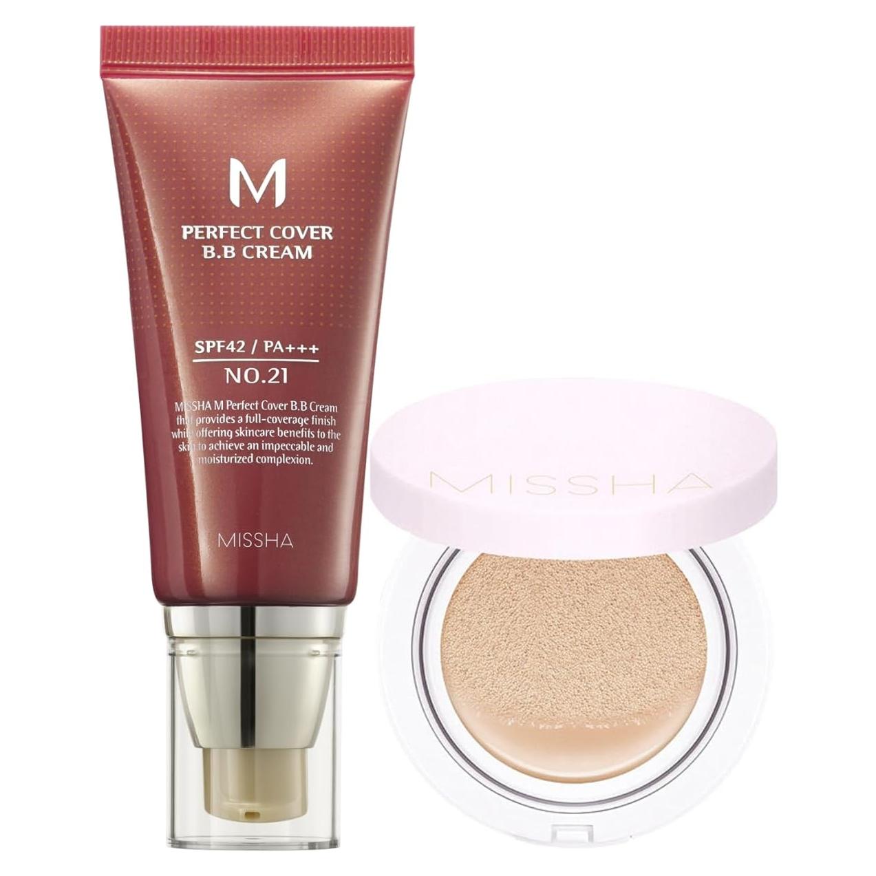 Paquete Dúo Missha M Perfect Cover BB Cream + Magic Cushion