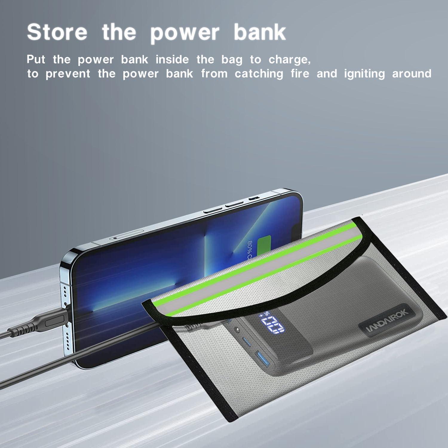 Bolsa a Prueba de Fuego IANDAIROK 13x20cm Plata 2 Piezas