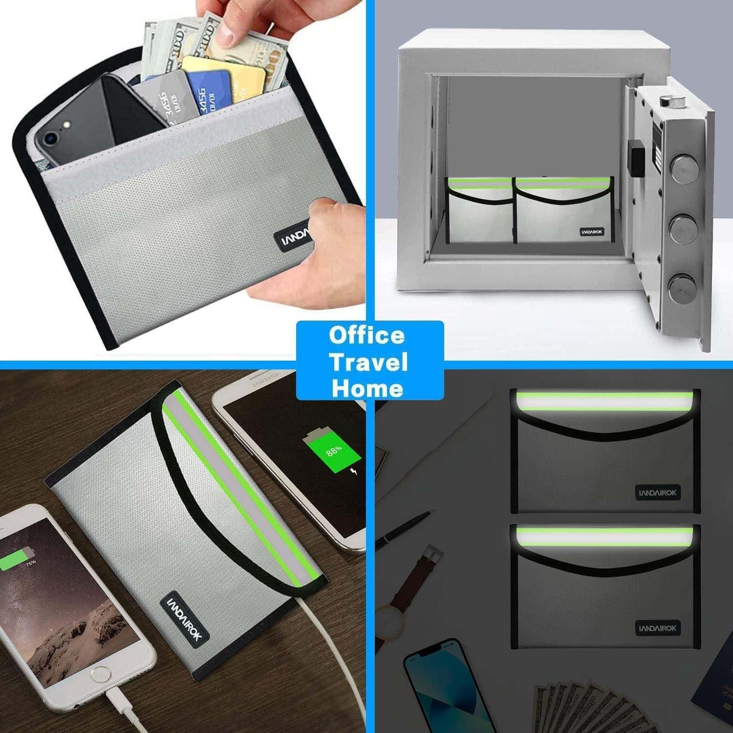 Bolsa a Prueba de Fuego IANDAIROK 13x20cm Plata 2 Piezas