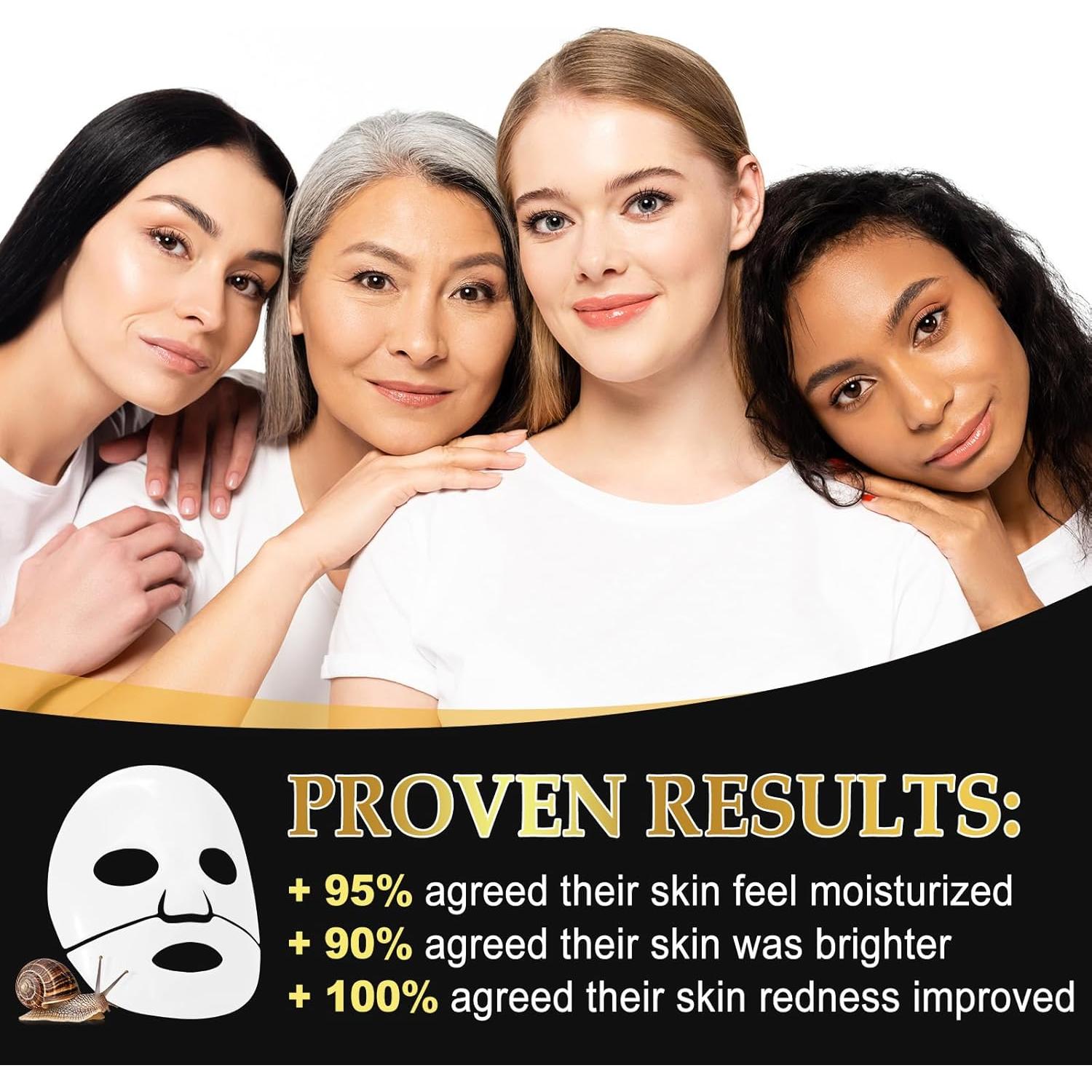 Mascarilla Hidrogel de Mucina de Caracol Shuangjia 6 EA