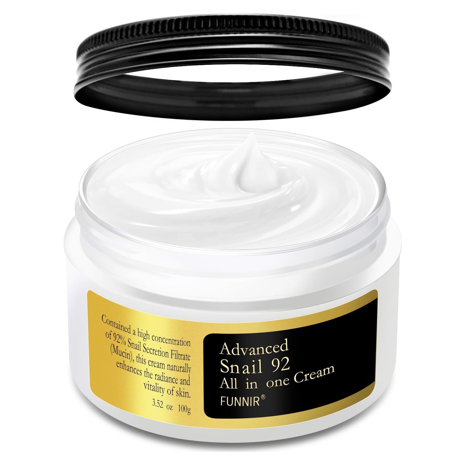 Crema Hidratante Facial FUNNIR 92% Mucina de Caracol 100g