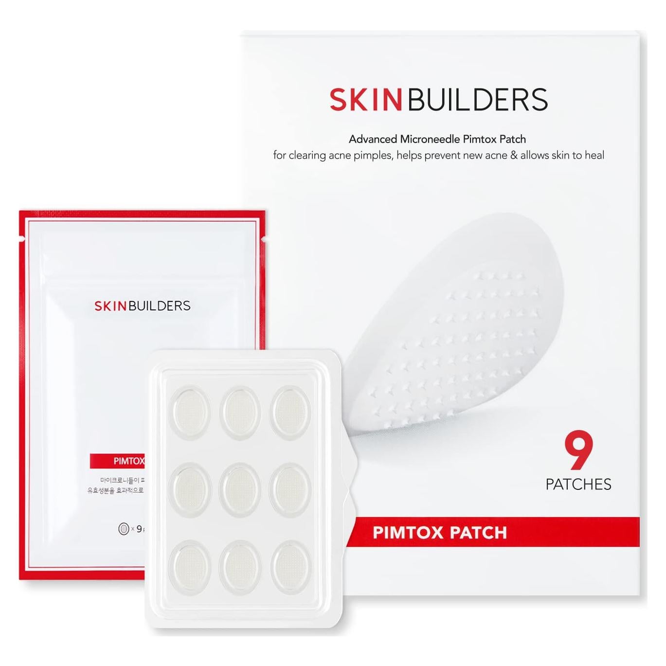 Parche Microdart Antiacné Skinbuilders 9EA - 12 Ingredientes Naturales