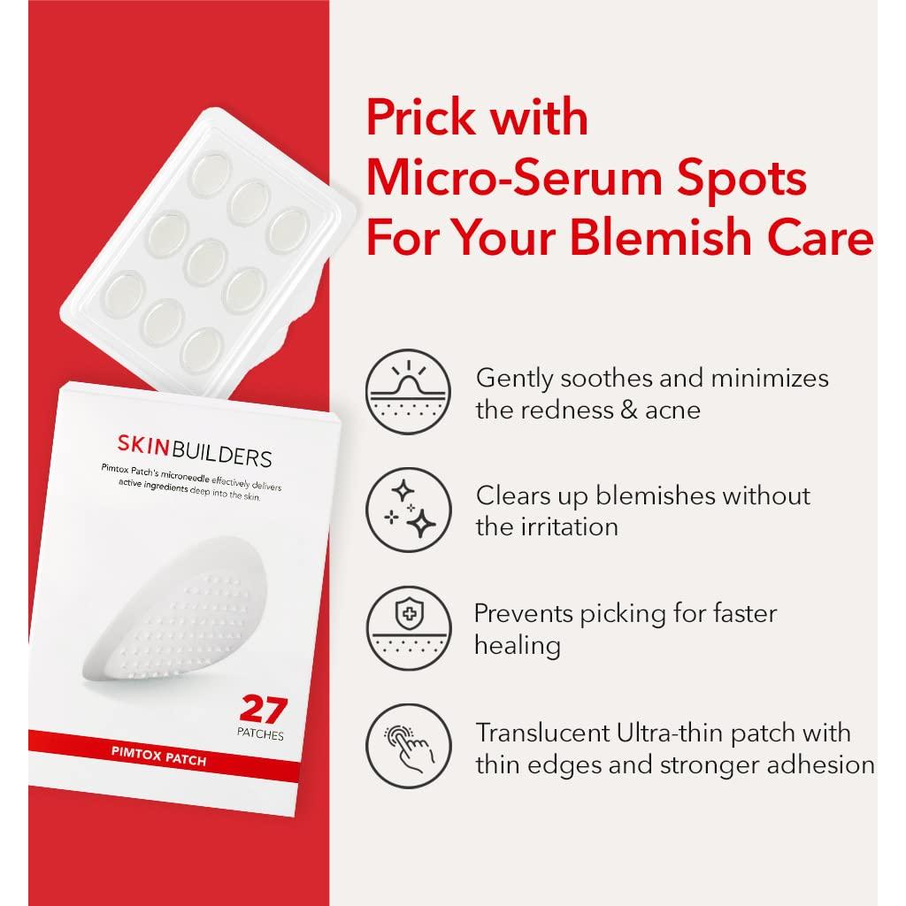 Parche Microdart Antiacné Skinbuilders 9EA - 12 Ingredientes Naturales