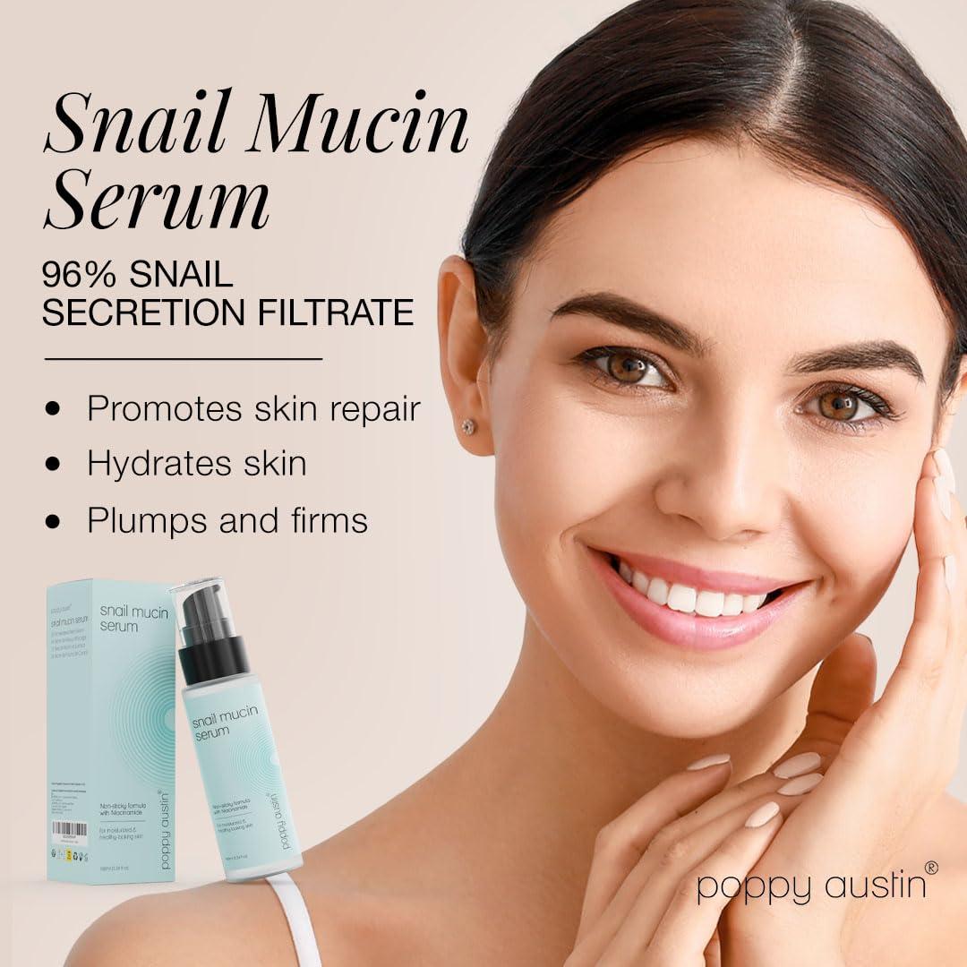 Suero Facial Poppy Austin 96% Mucina de Caracol 99.9ml