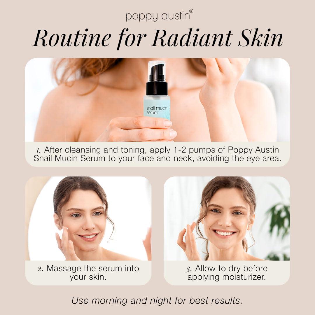 Suero Facial Poppy Austin 96% Mucina de Caracol 99.9ml