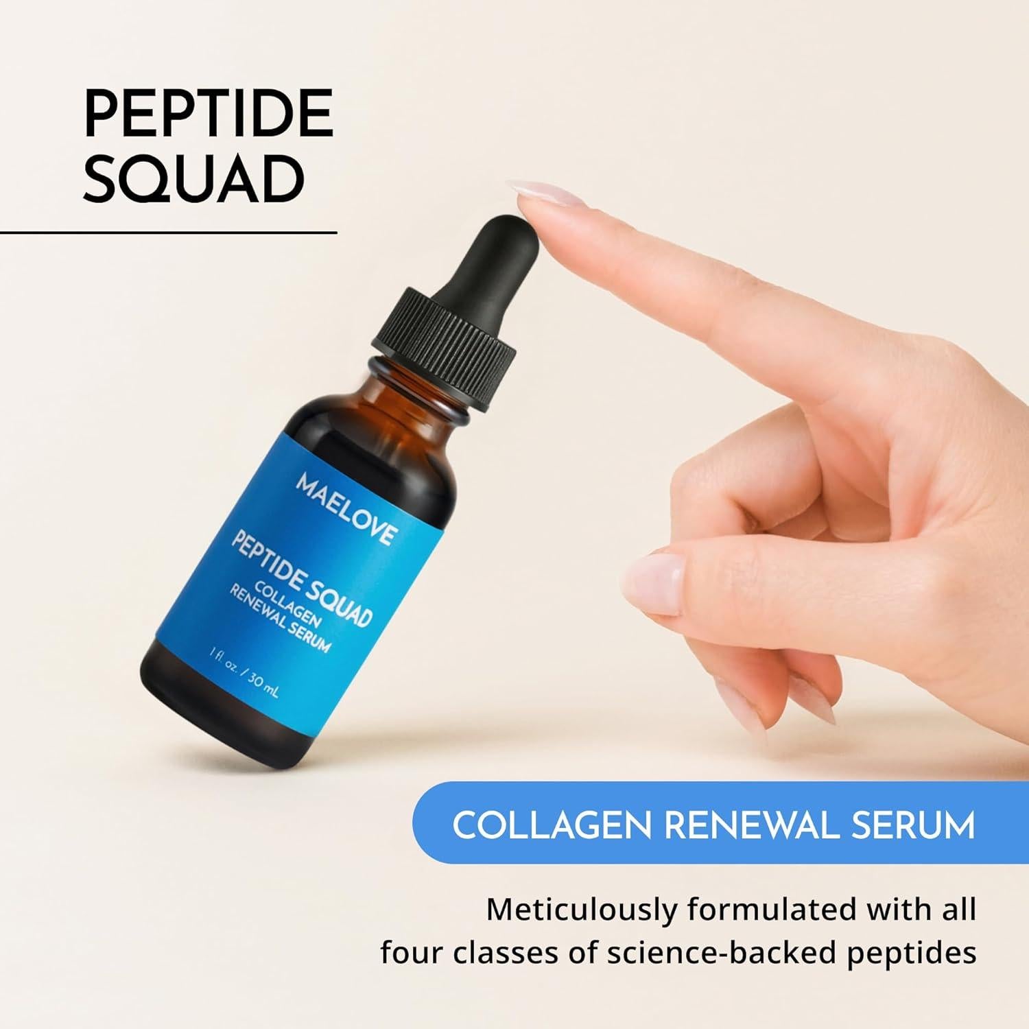 Suero de Colágeno Peptido Squad MAELOVE 30ml - Antiarrugas