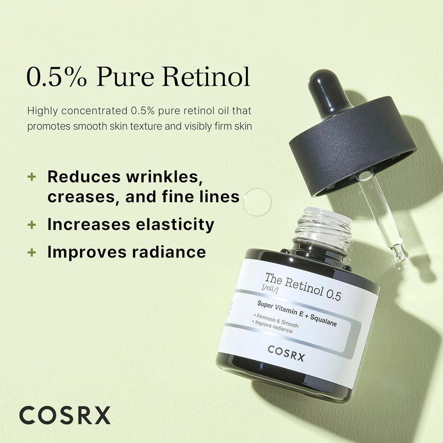 COSRX Set de Cuidado Facial: Esencia de Caracol 96% + Aceite de Retinol 0.5%