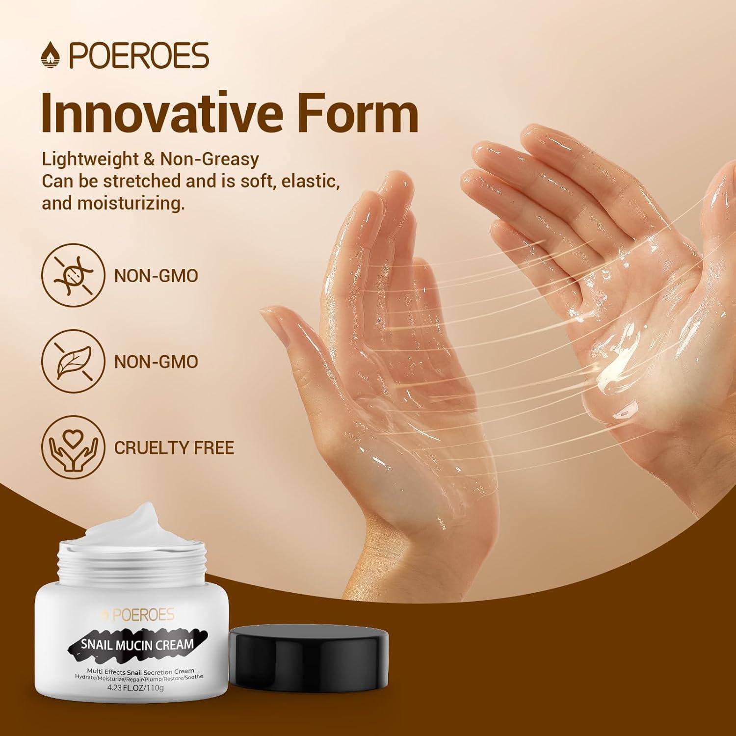 Crema Hidratante de Mucina de Caracol 125 ml Poeroes