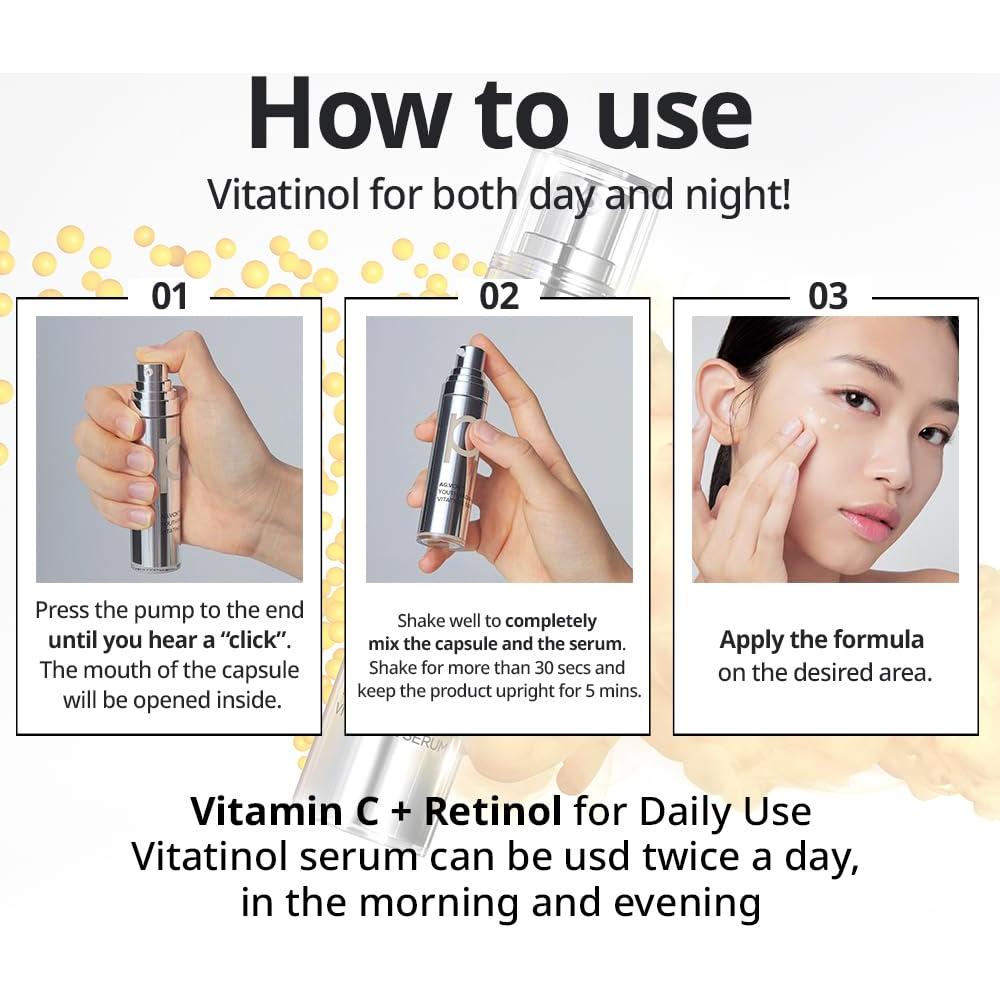 Suero Vitatinol PRIMERA 0.7 oz (Paquete de 2) Vitamina C y Retinol