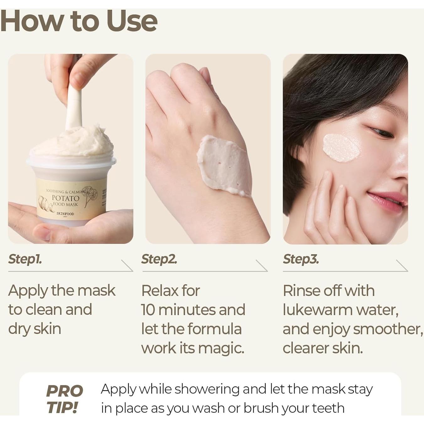 Mascarilla Facial de Patata SKINFOOD - Hidratación Calmante 170g