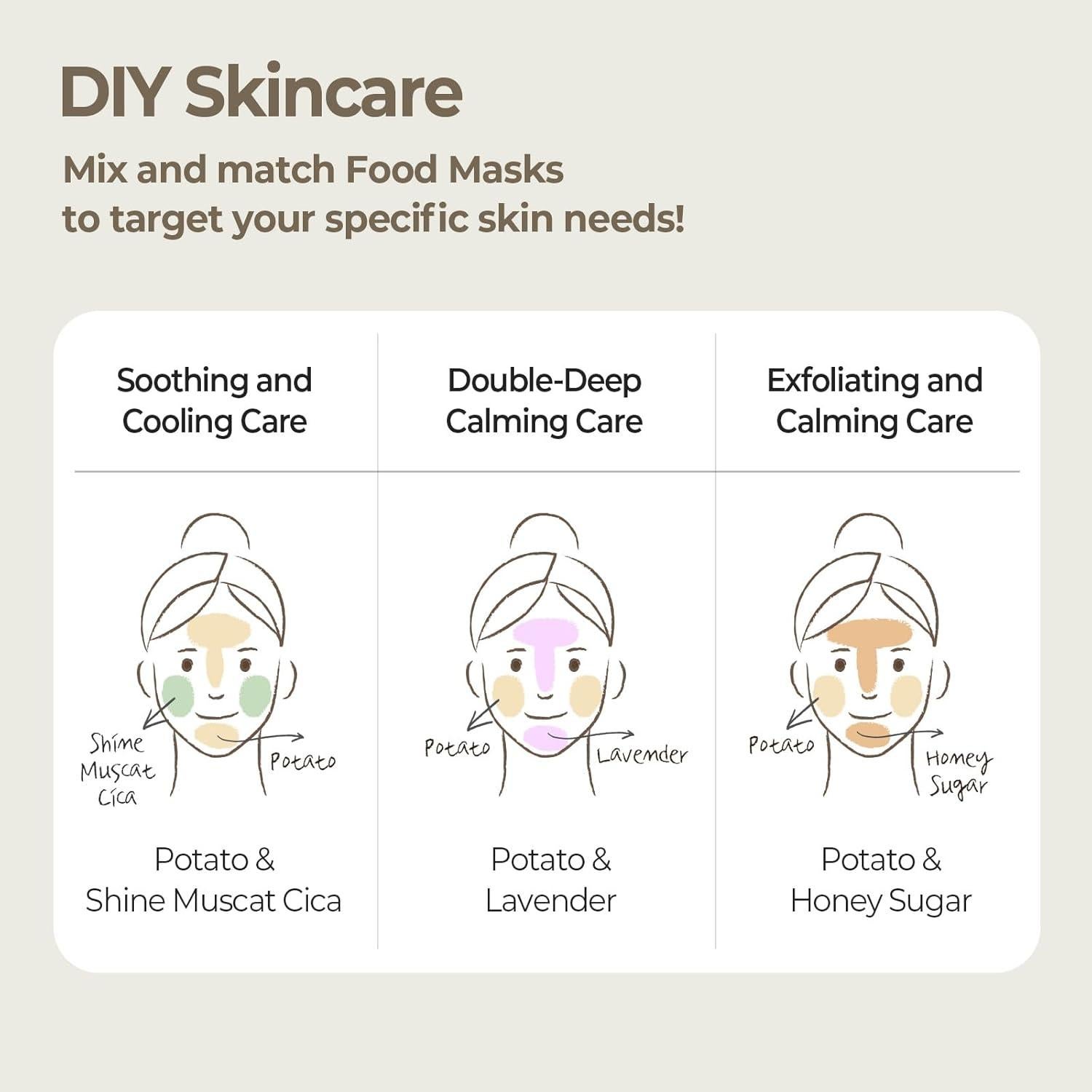 Mascarilla Facial de Patata SKINFOOD - Hidratación Calmante 170g