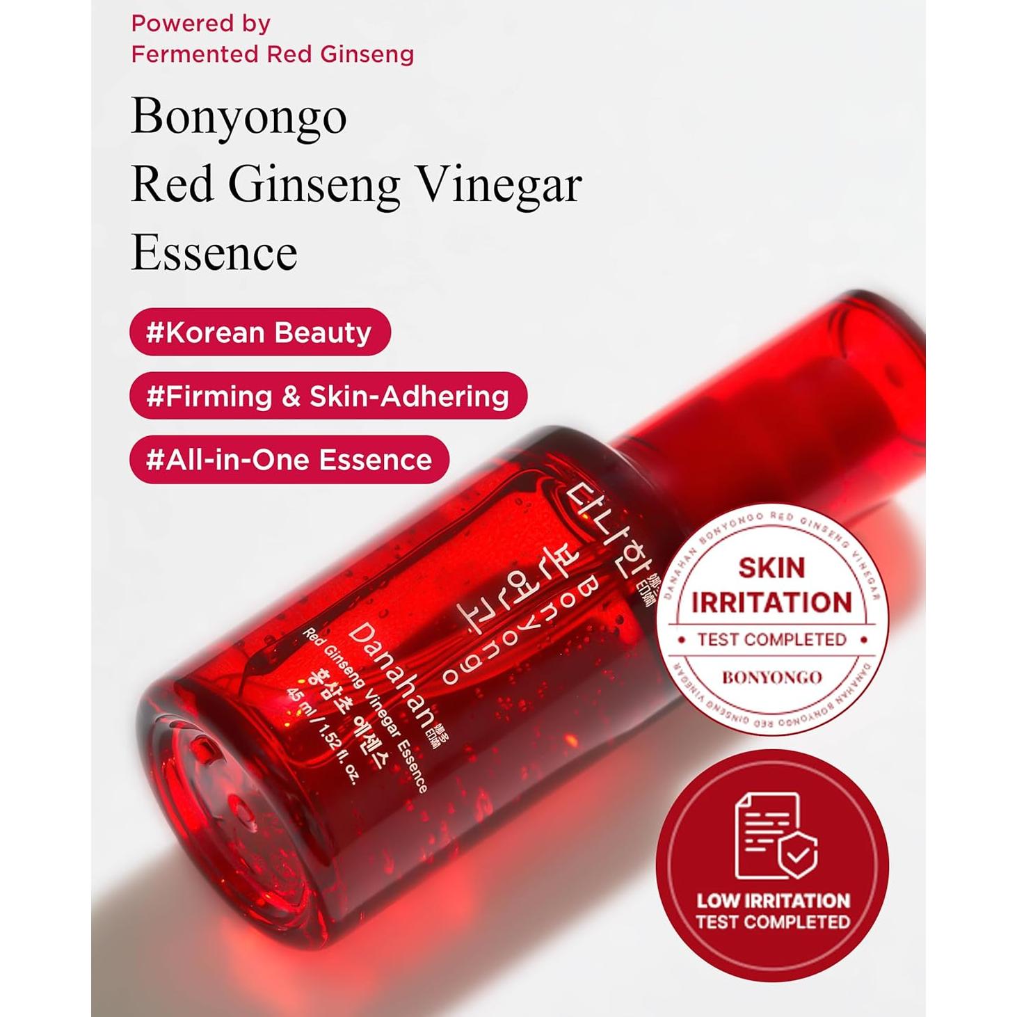 Esencia de Vinagre de Ginseng Rojo Bonyongo 44ml - Hidratante y Revitalizante