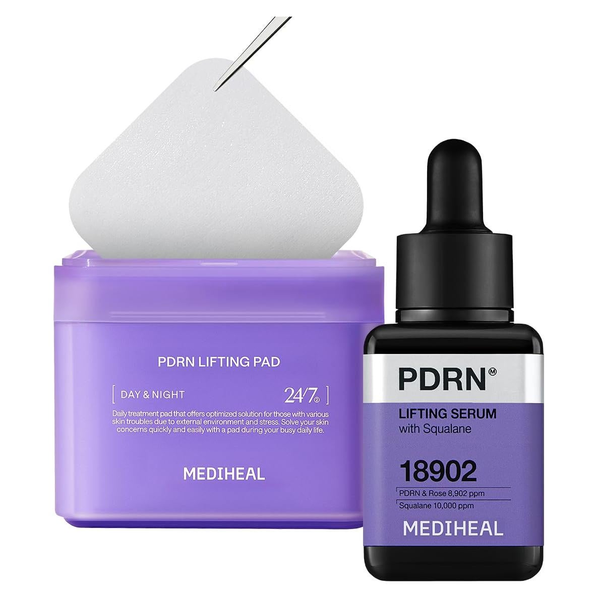 Set de Cuidado de Piel Mediheal PDRN Pad y Suero - Hidratación Intensiva