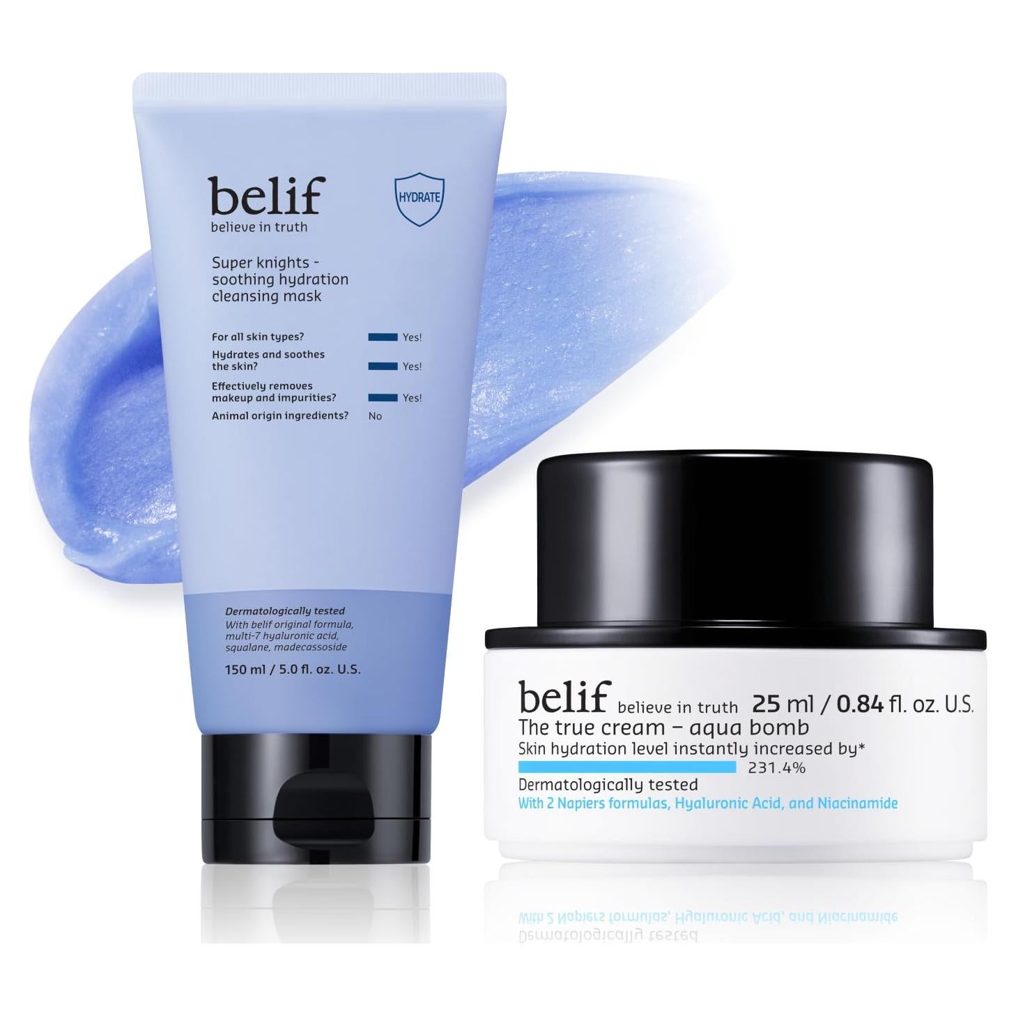 Belif Skin Fix Duo - Crema Aqua Bomb y Mascarilla Calmante
