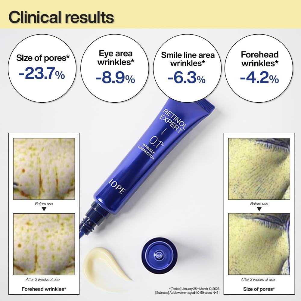 Suero Anti-Envejecimiento IOPE Retinol 0.1% + 6 Máscaras Gel