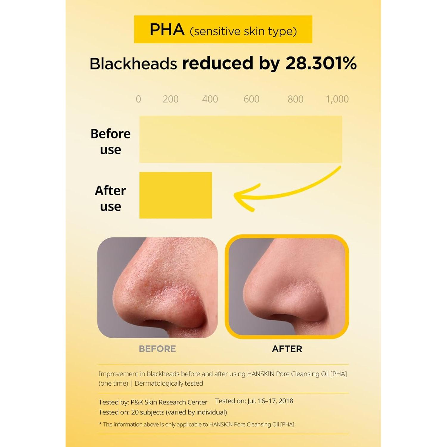 Hanskin Dúo de Doble Limpieza - Aceite PHA y Limpiador en Polvo Vitamina C