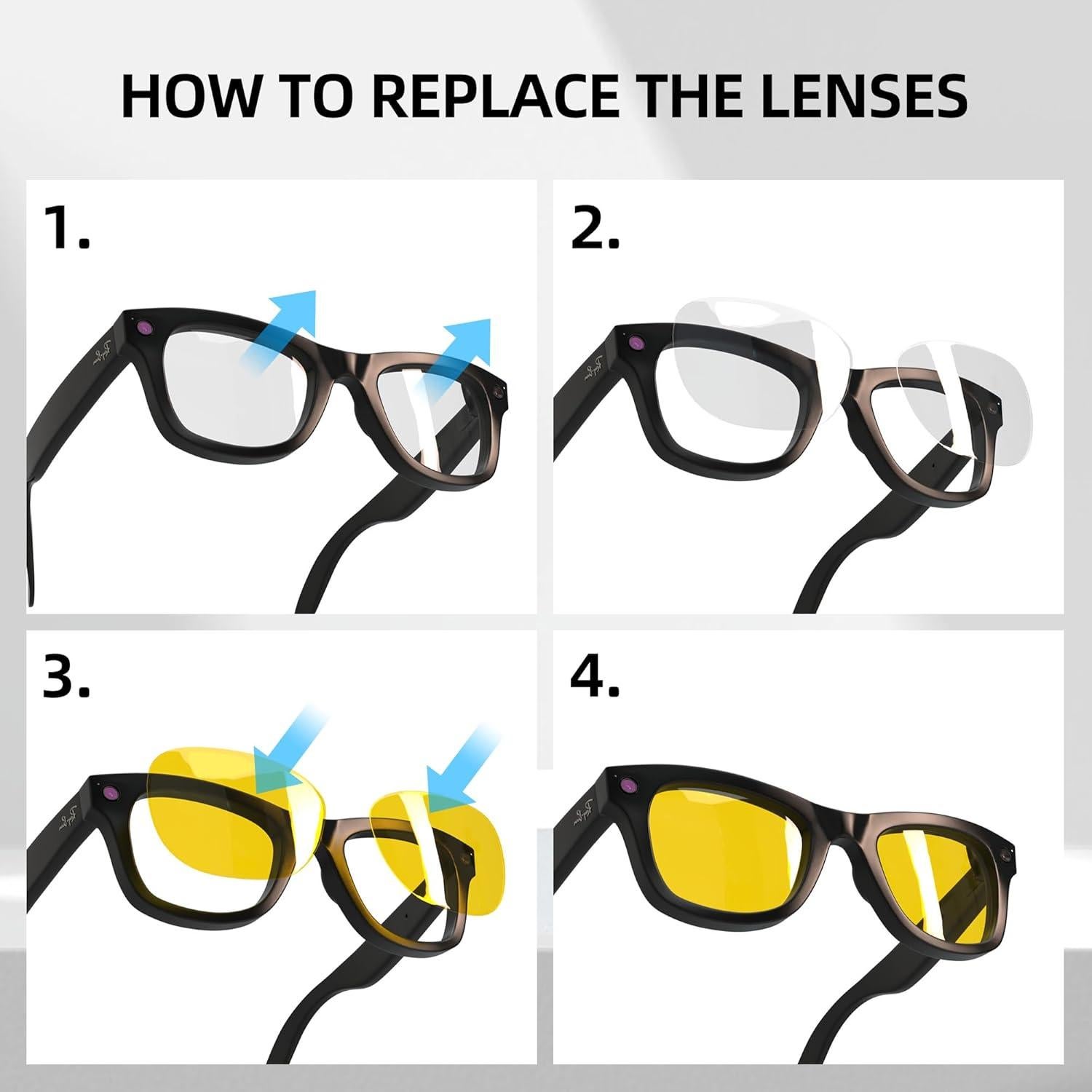 Lentes Reemplazables RCstyle para Ray-Ban Meta Wayfarer L