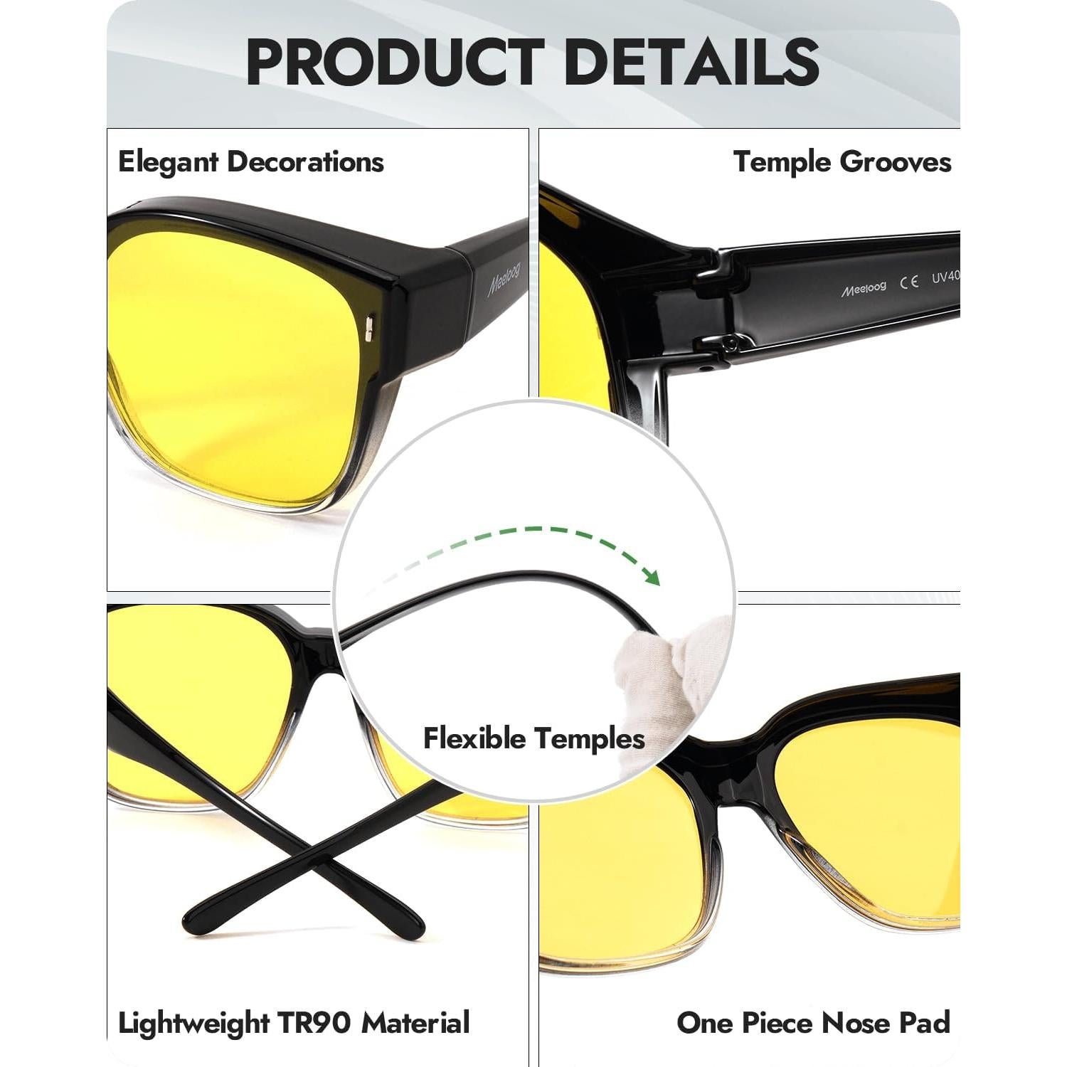 Gafas de Sol Polarizadas Meeloog MST0110 para Llevar sobre Gafas