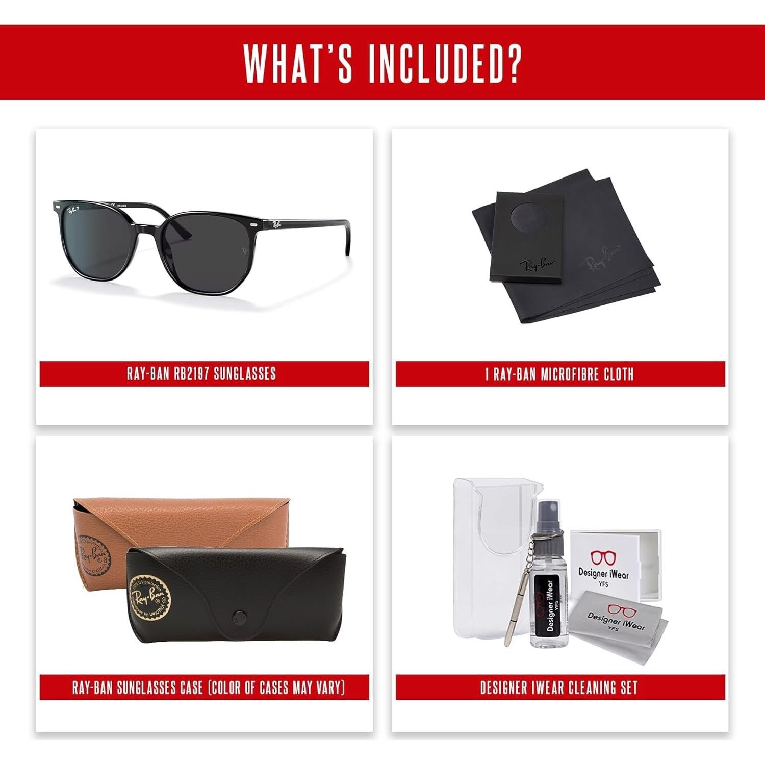 Gafas de Sol Ray-Ban Elliot RB2197 Polarizadas 52mm Kit Accesorios