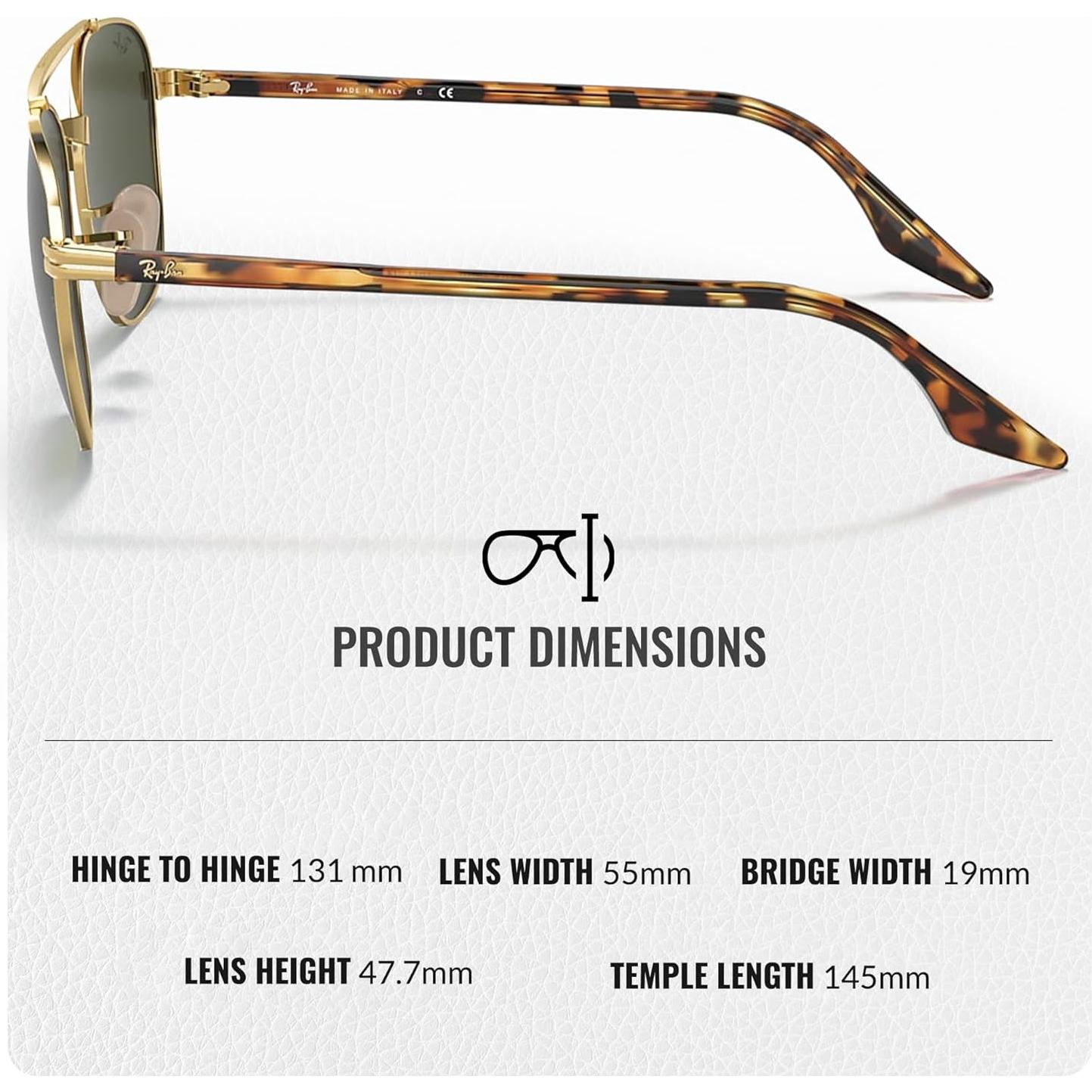 Gafas de sol Ray-Ban RB3688 cuadradas con kit de limpieza