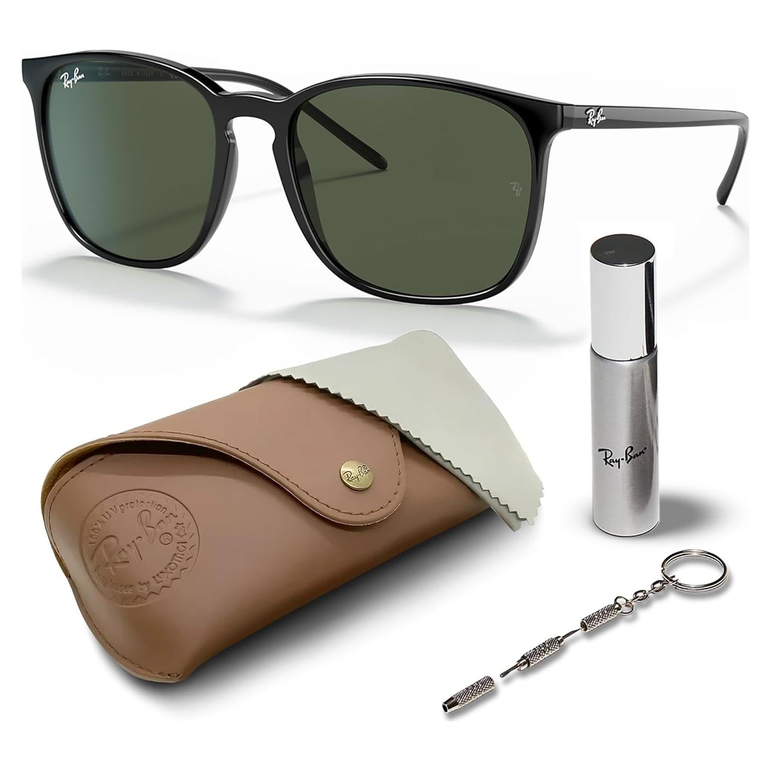 Gafas de sol Ray-Ban RB4387 cuadradas con kit de limpieza