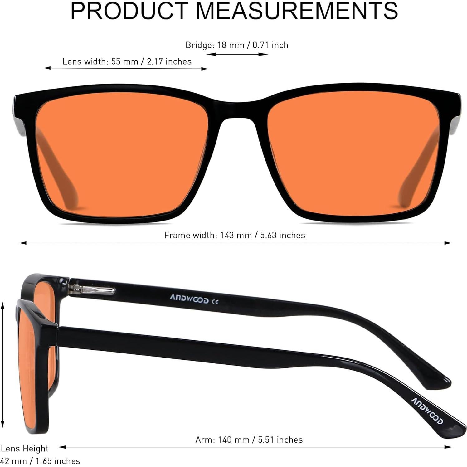 Gafas de Bloqueo de Luz Azul ANDWOOD Ámbar Unisex AR002