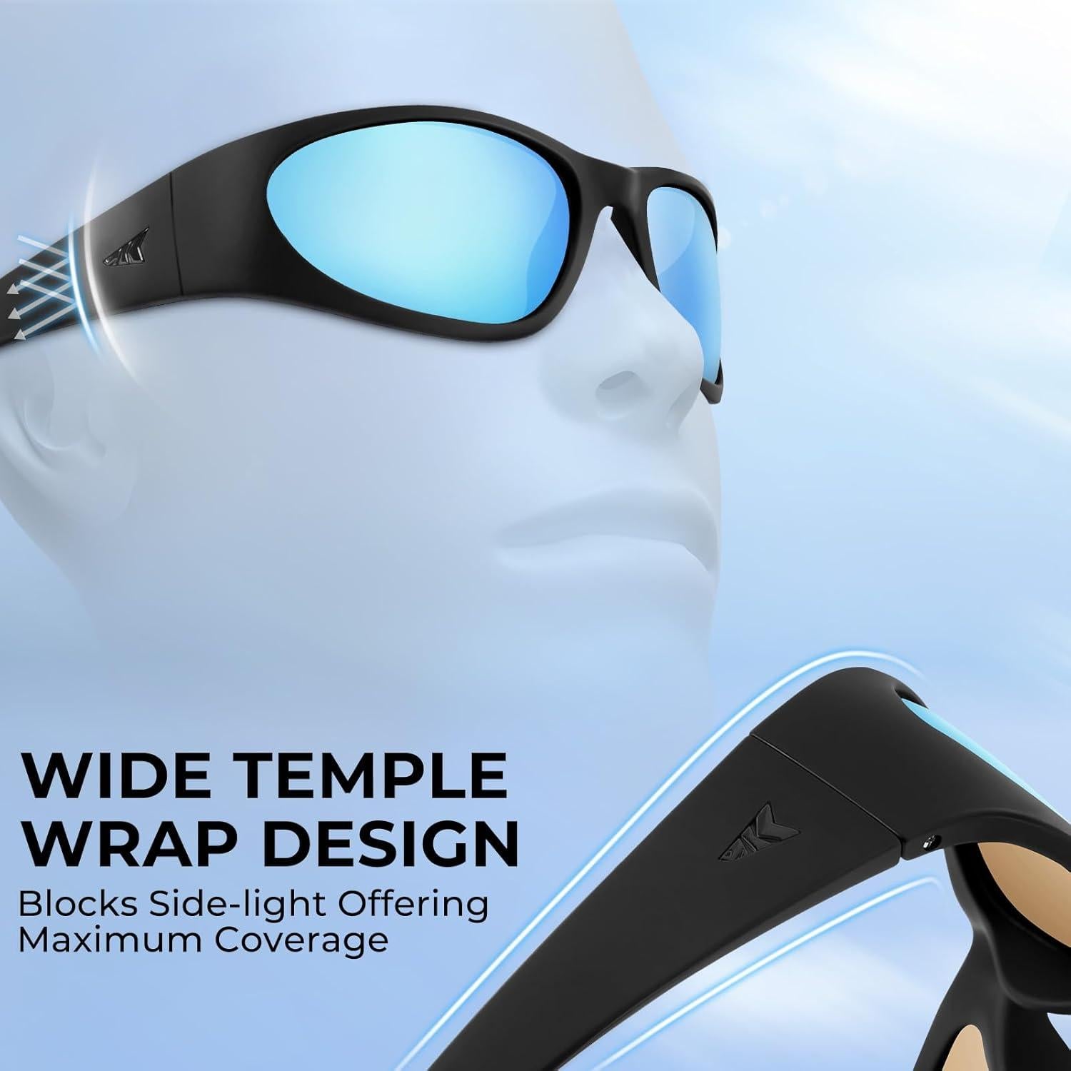 Gafas de sol deportivas polarizadas KastKing Raccoon UV 100%