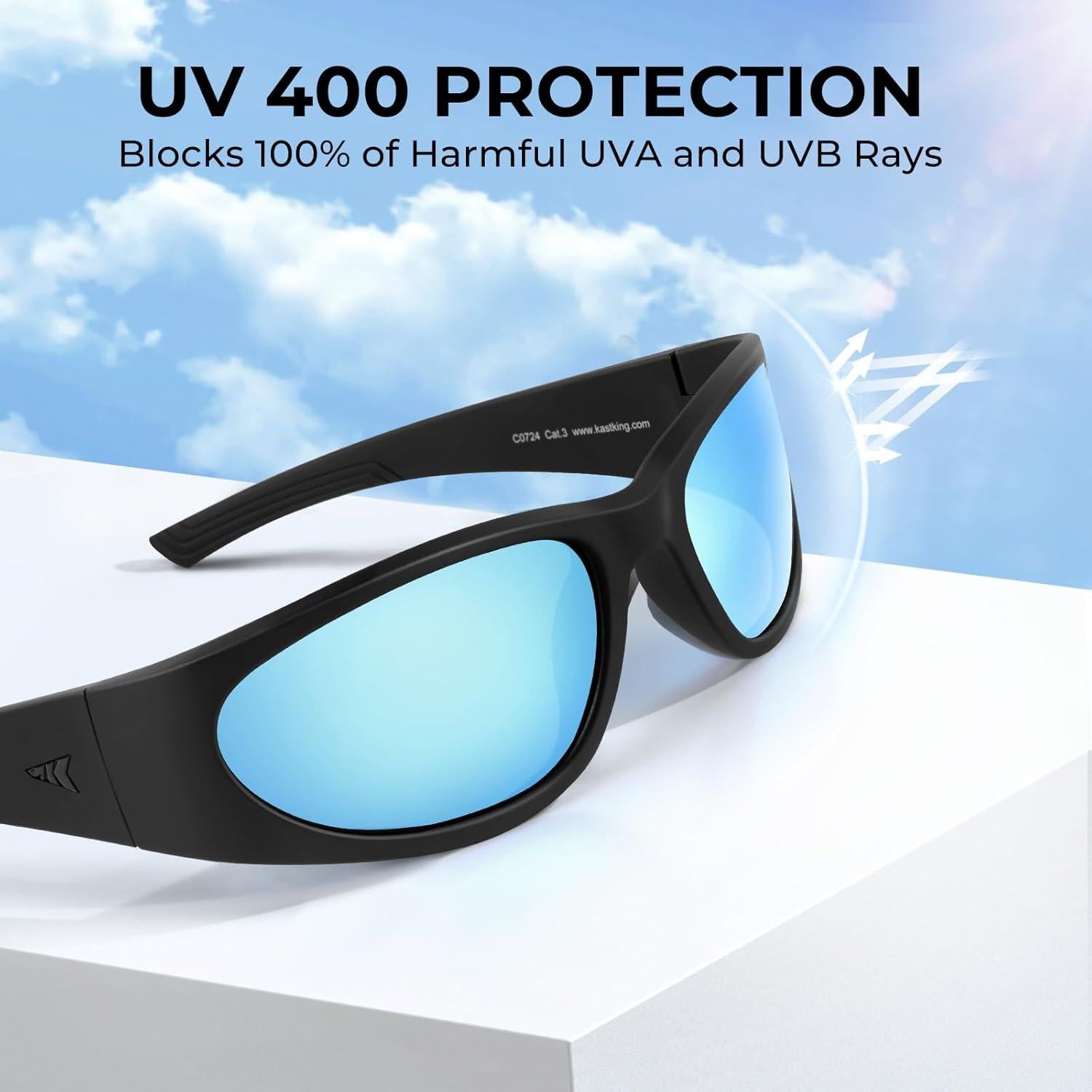 Gafas de sol deportivas polarizadas KastKing Raccoon UV 100%