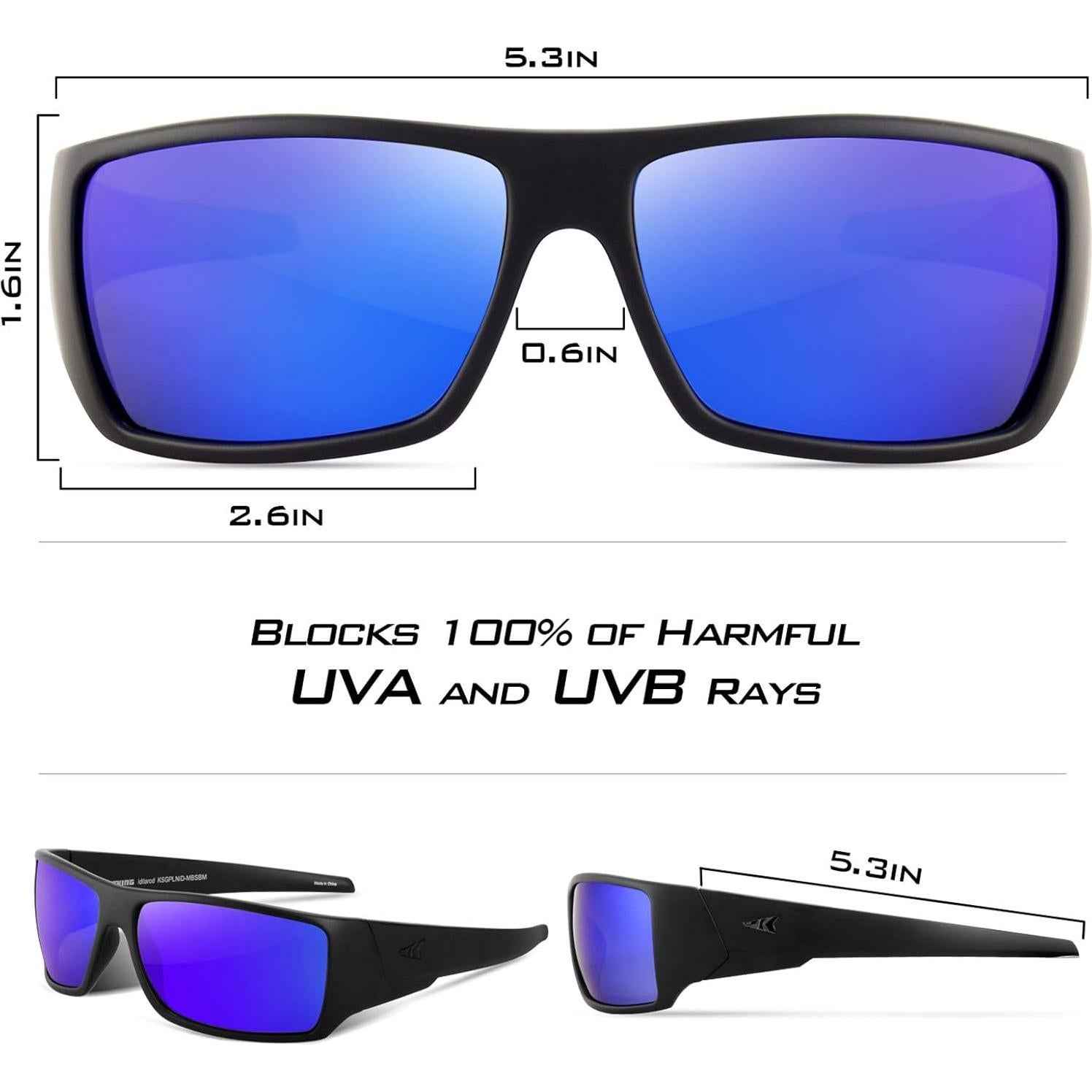 Gafas de sol deportivas polarizadas KastKing Raccoon UV 100%