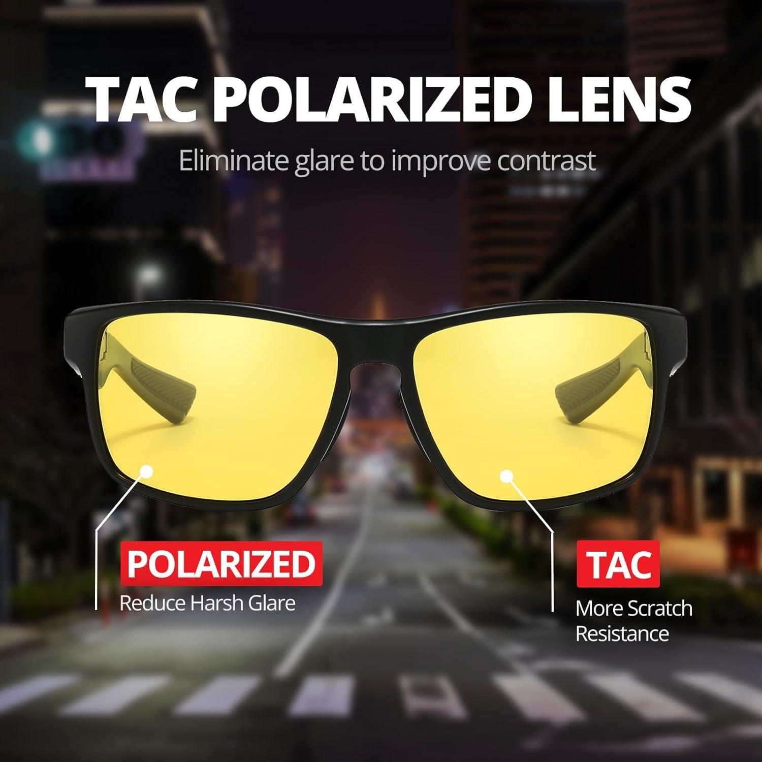 Gafas de Visión Nocturna HASFOX Polarizadas Amarillas UV400