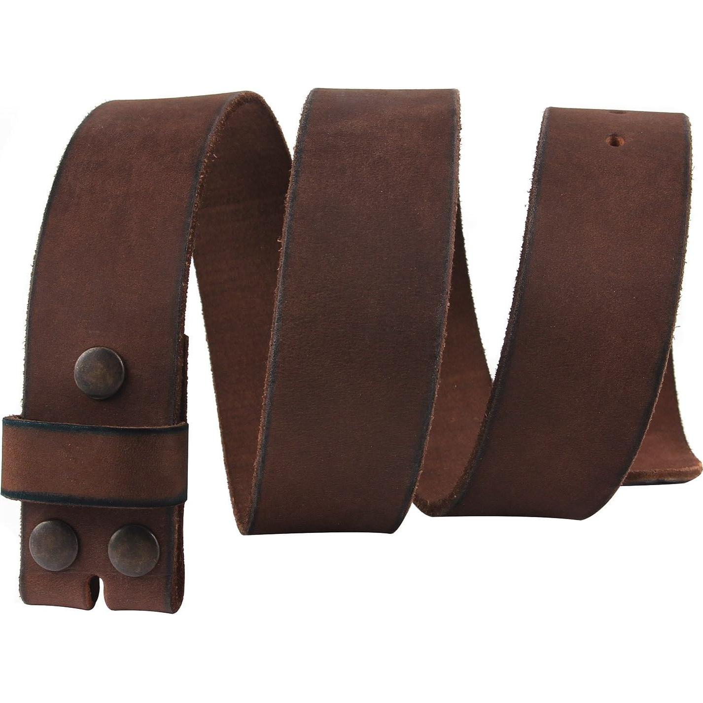 Cinturón de Cuero de Grano Completo NPET Vintage 3.81 cm