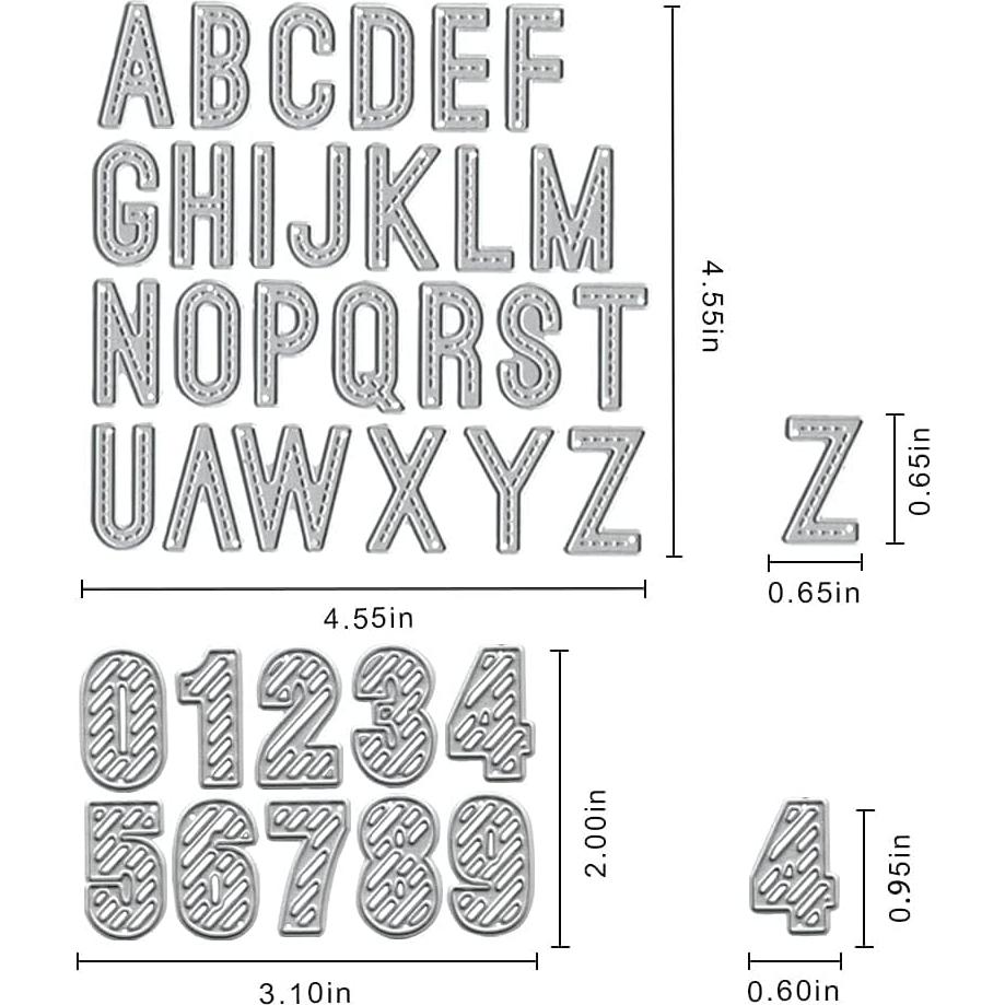 Troqueles de Corte Letras y Números Mayúsculas Hying 26 Piezas